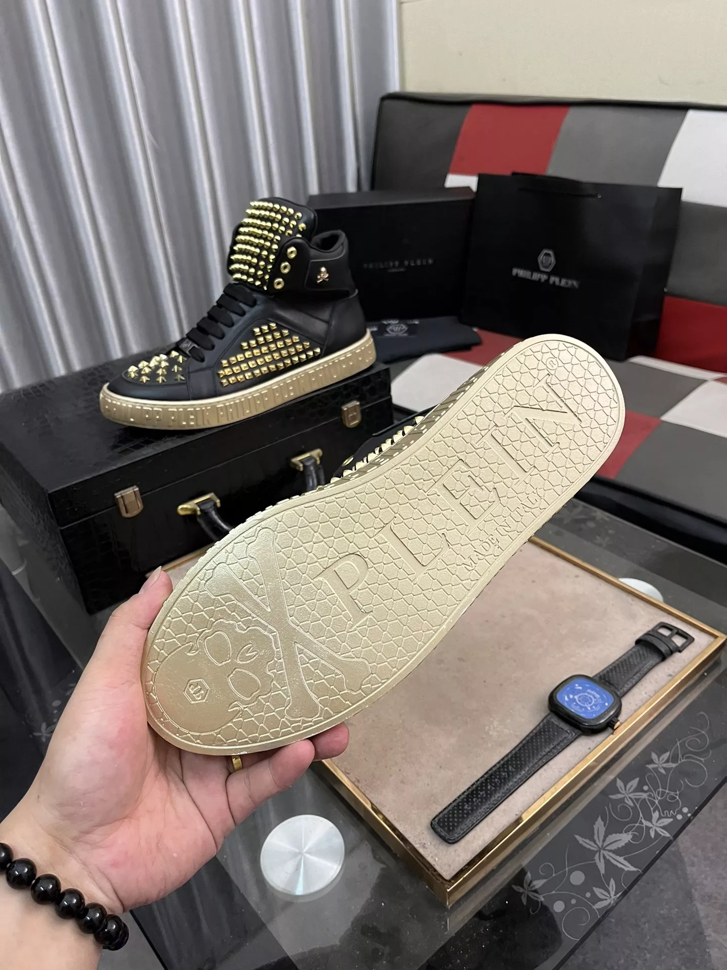 Bold 8742 Philipp Plein PP High Tops Shoes For Men