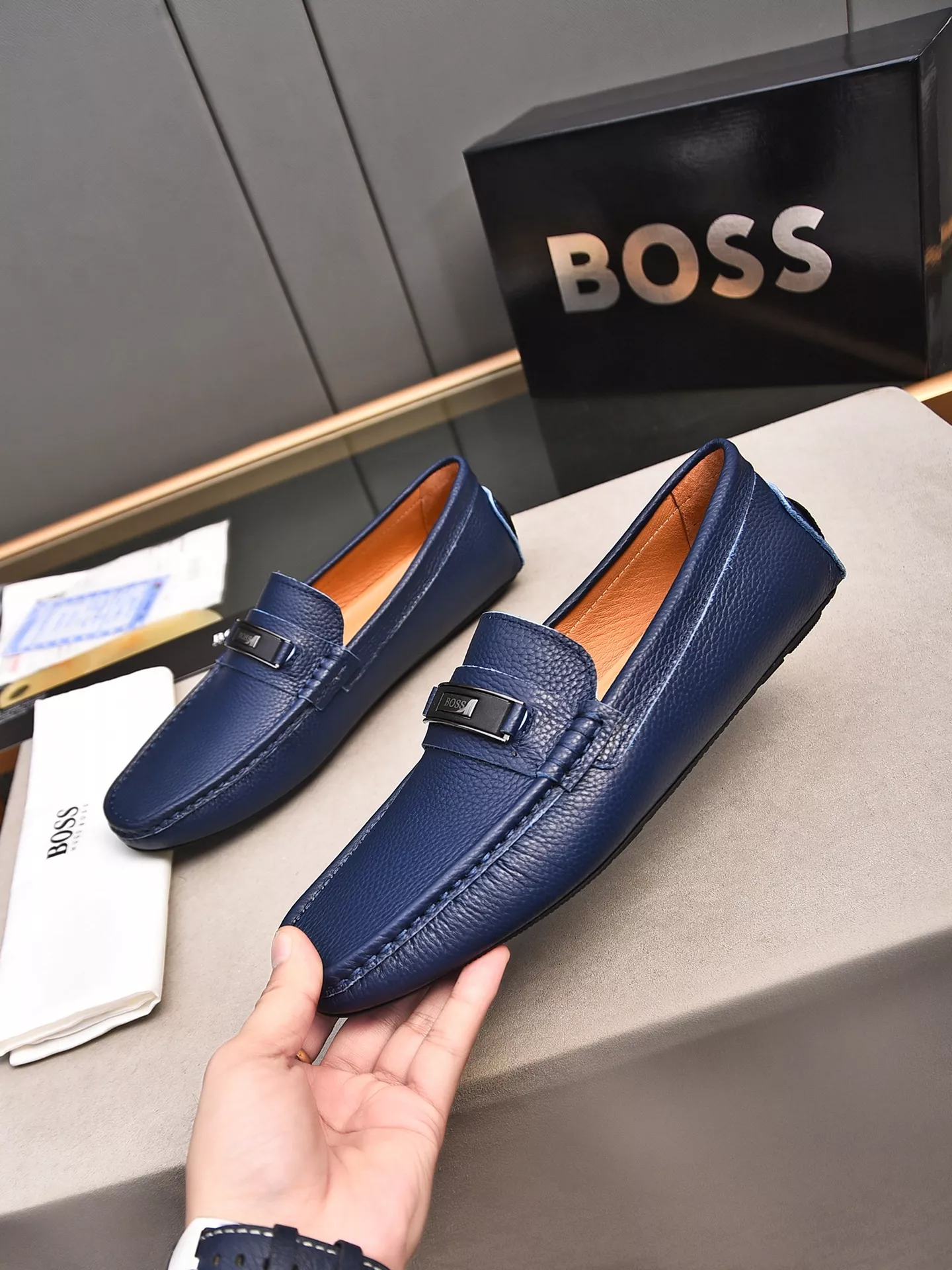 Boss Leather Shoes For Men Efficient 7068