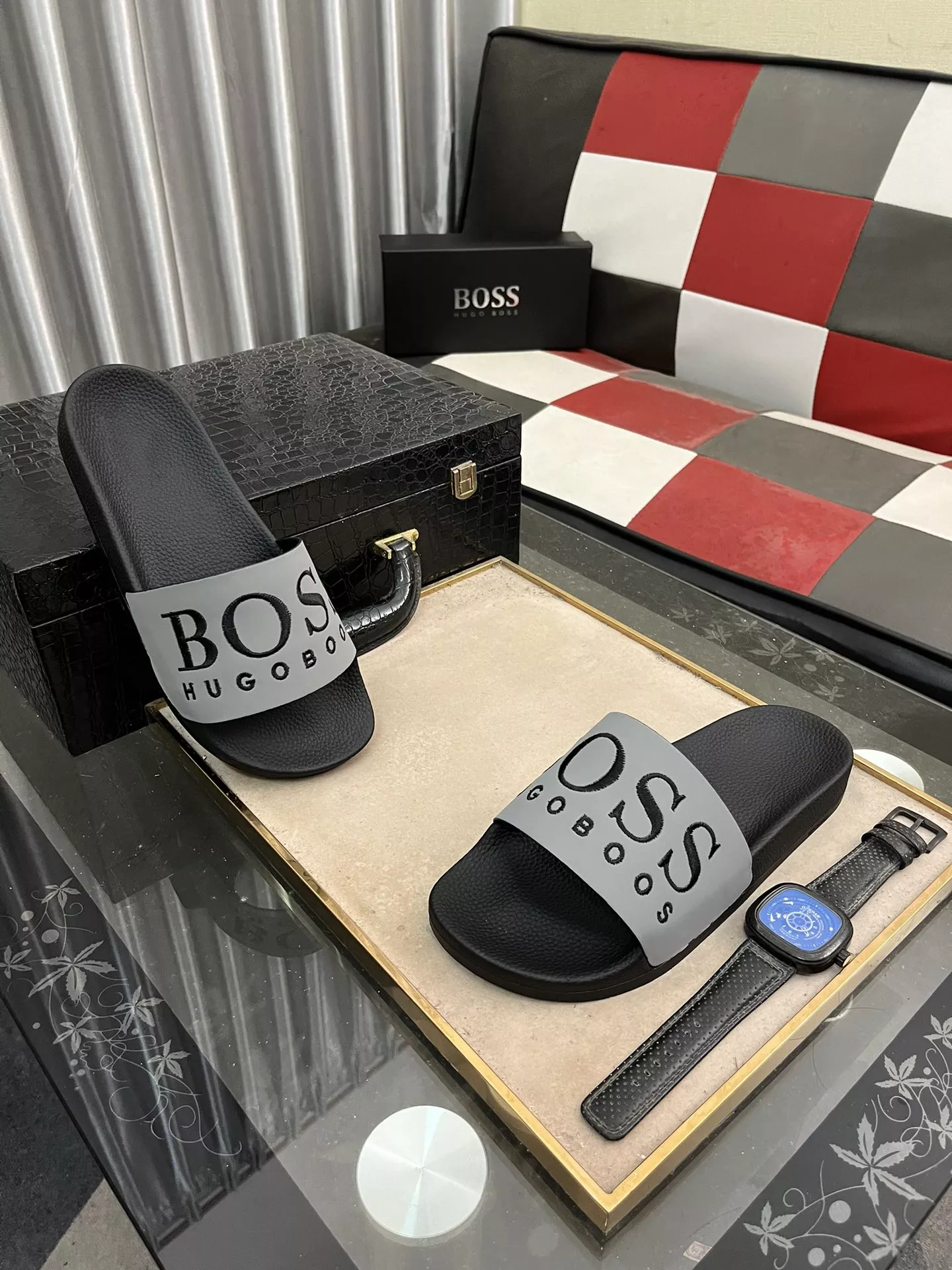 Boss Slippers For Men Comfortable 382