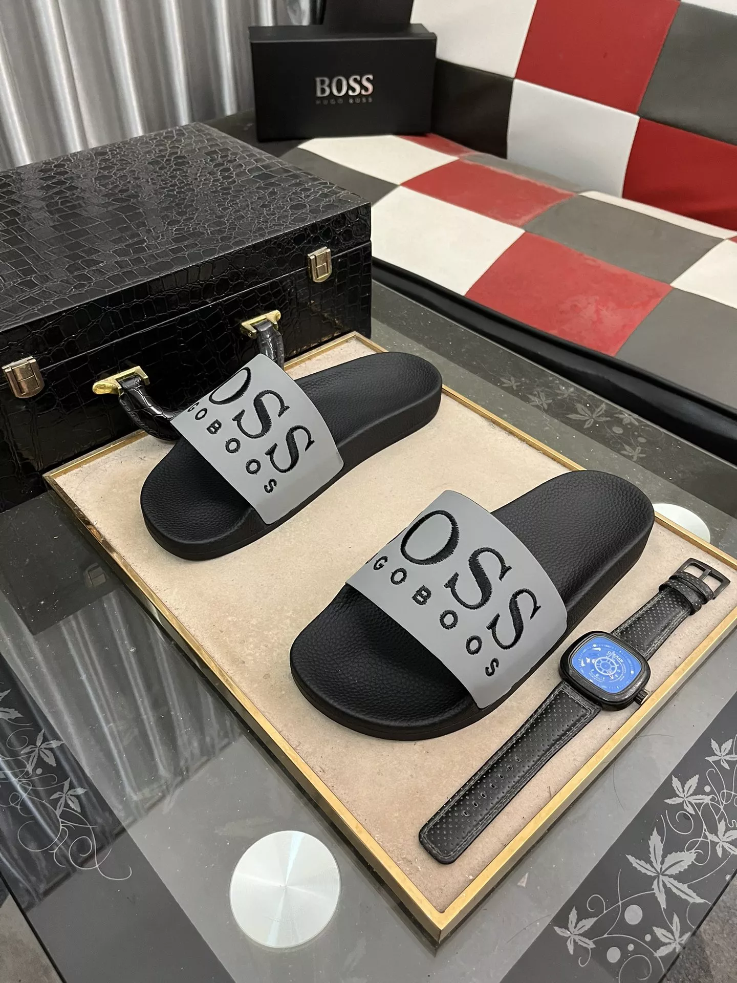 Boss Slippers For Men Comfortable 382