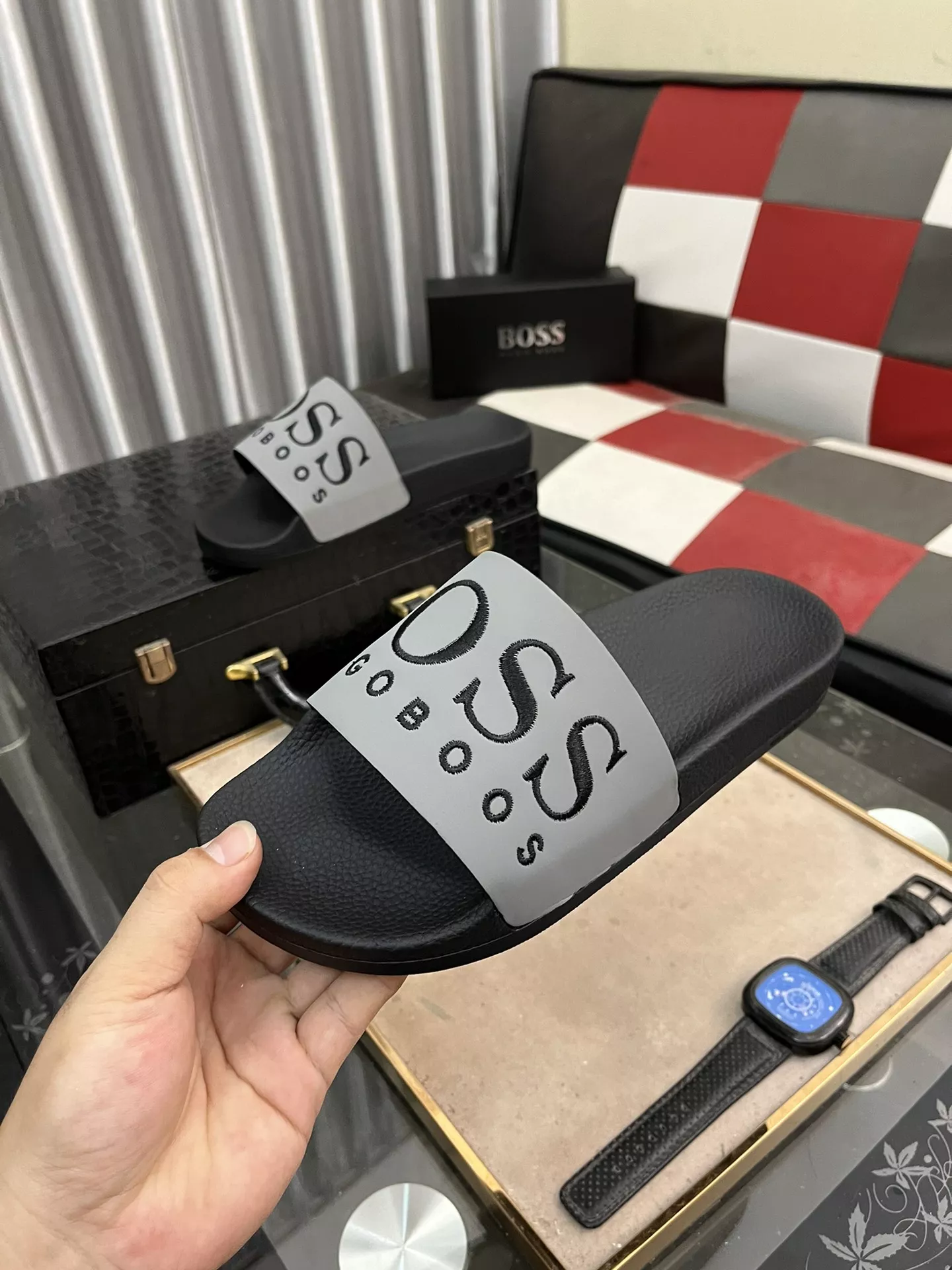 Boss Slippers For Men Comfortable 382