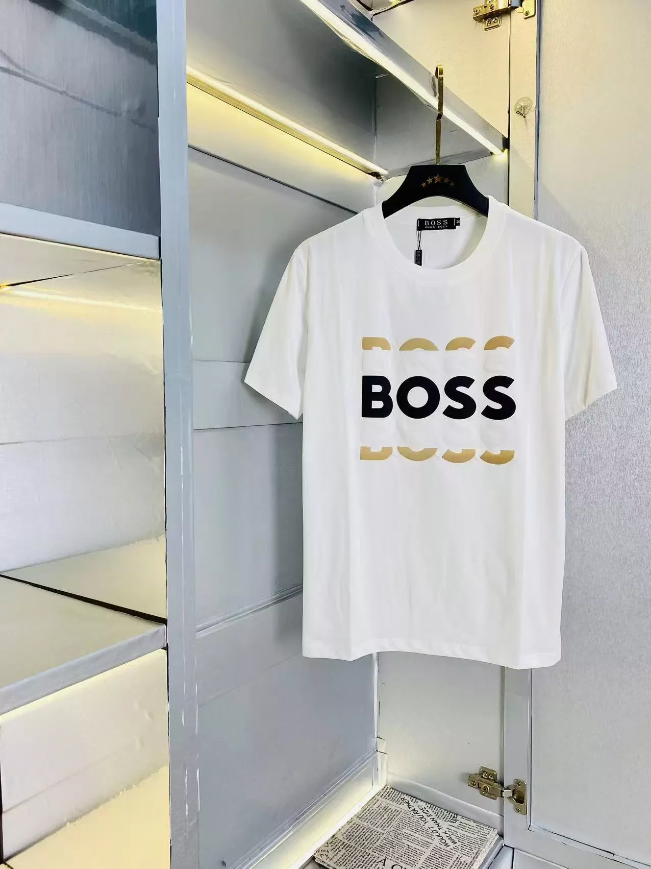 Boss T-Shirts Short Sleeved For Men AllSeason 7114