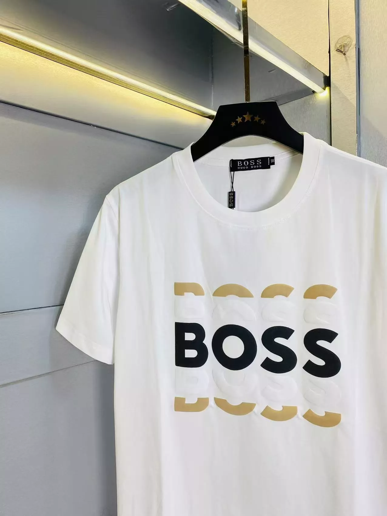 Boss T-Shirts Short Sleeved For Men AllSeason 7114