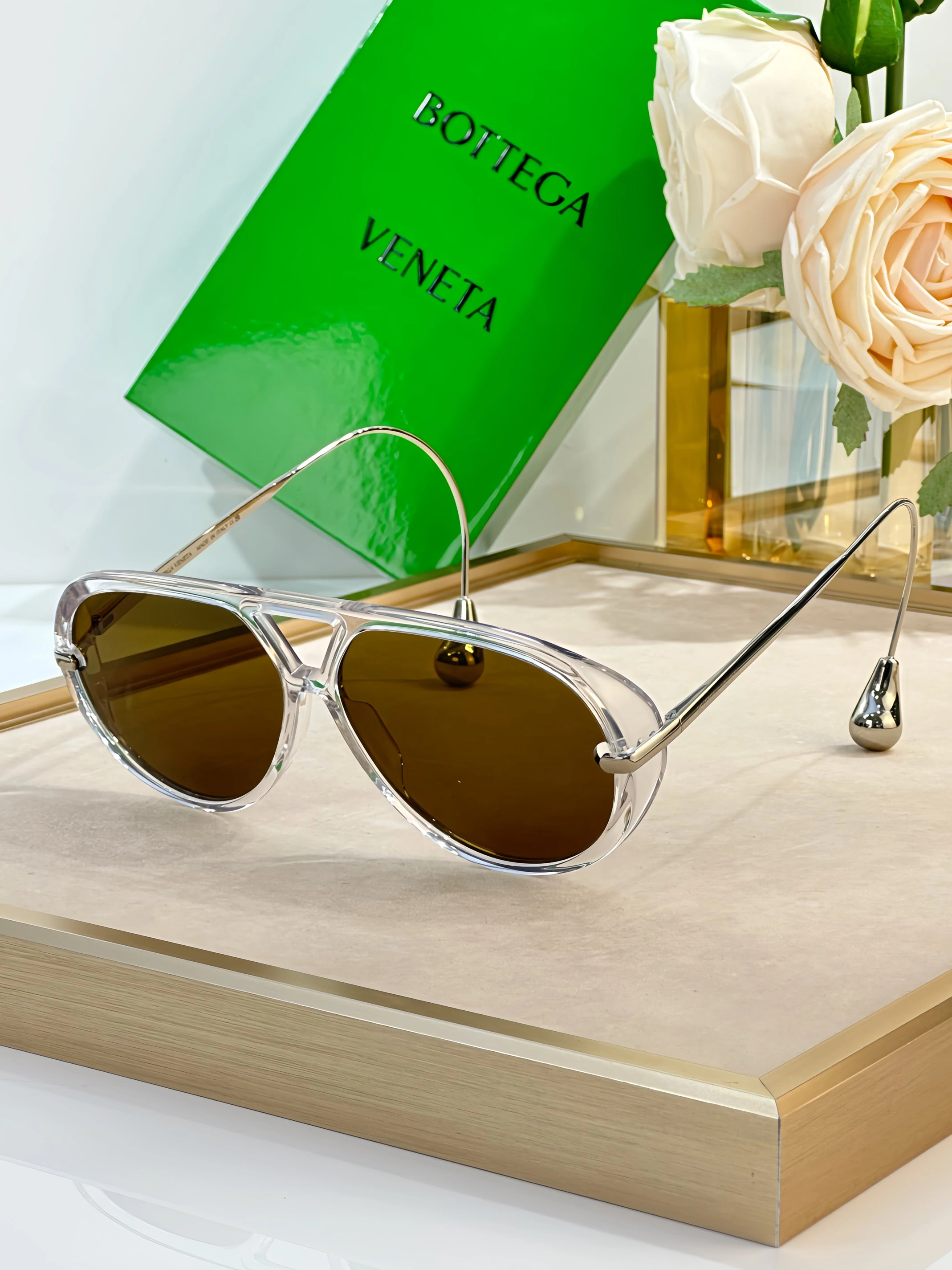 Bottega Veneta AAA Quality Sunglasses AllSeason 3580
