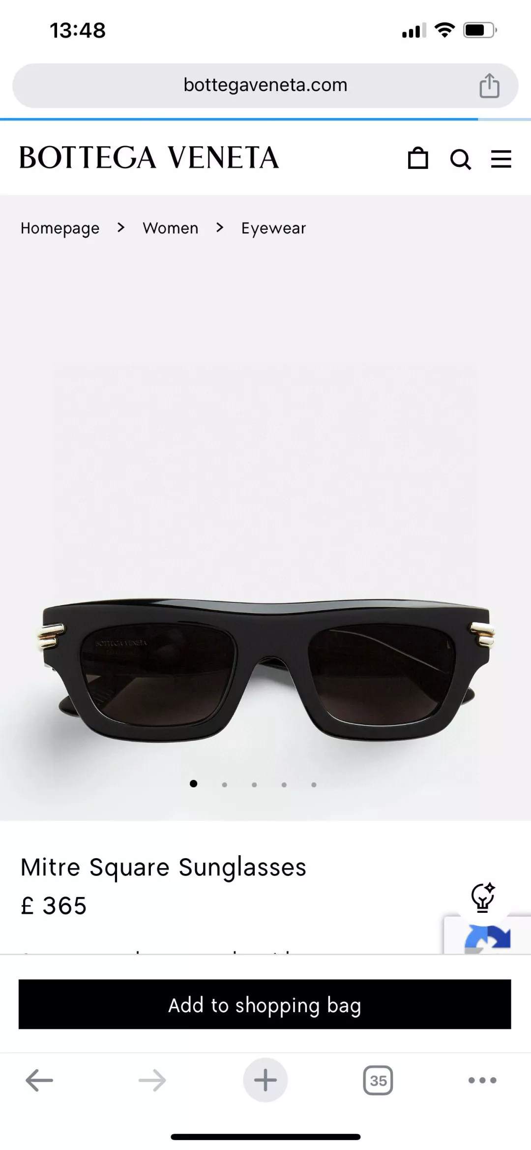 Bottega Veneta AAA Quality Sunglasses Cozy 4392