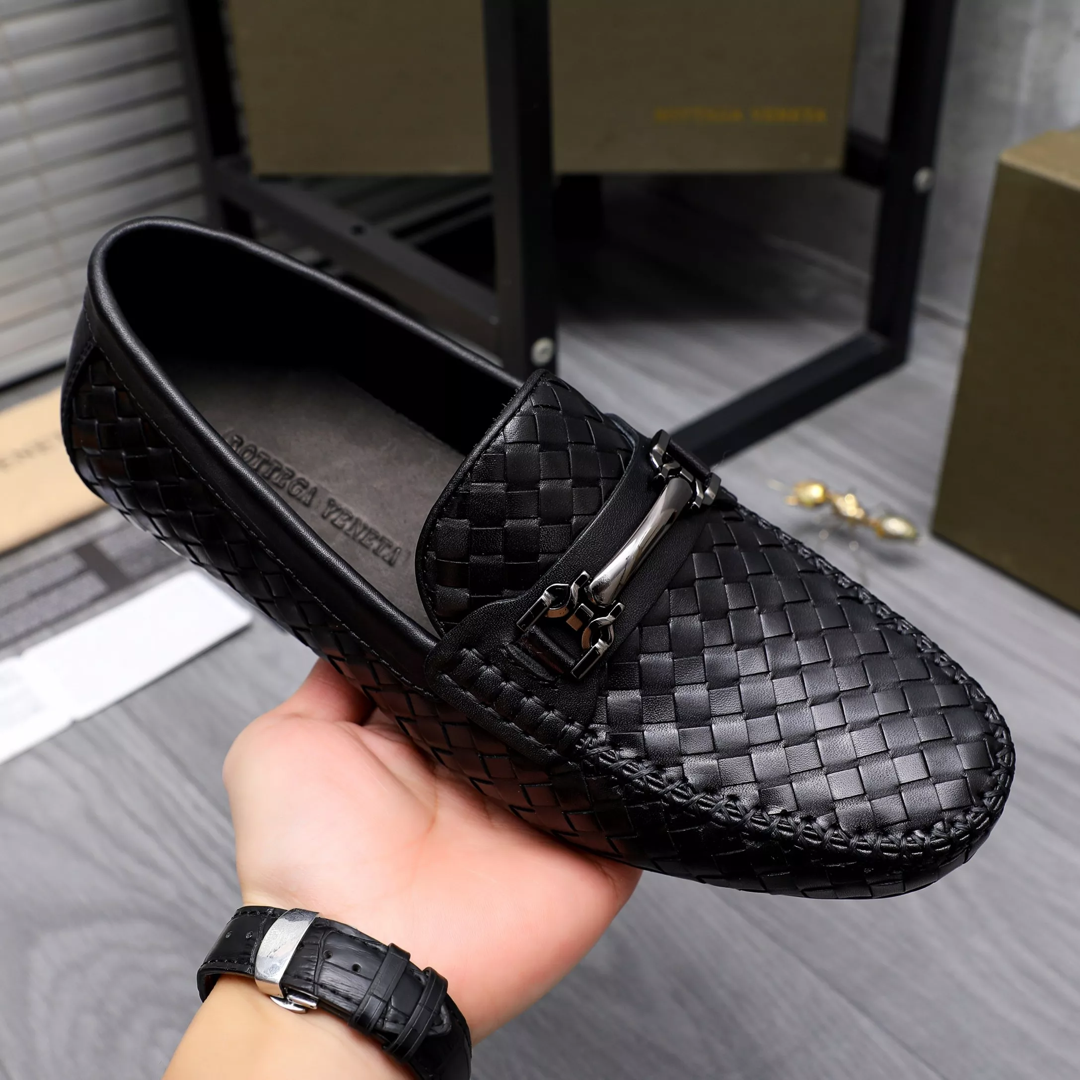 Bottega Veneta BV Leather Shoes For Men Trendsetting 9595