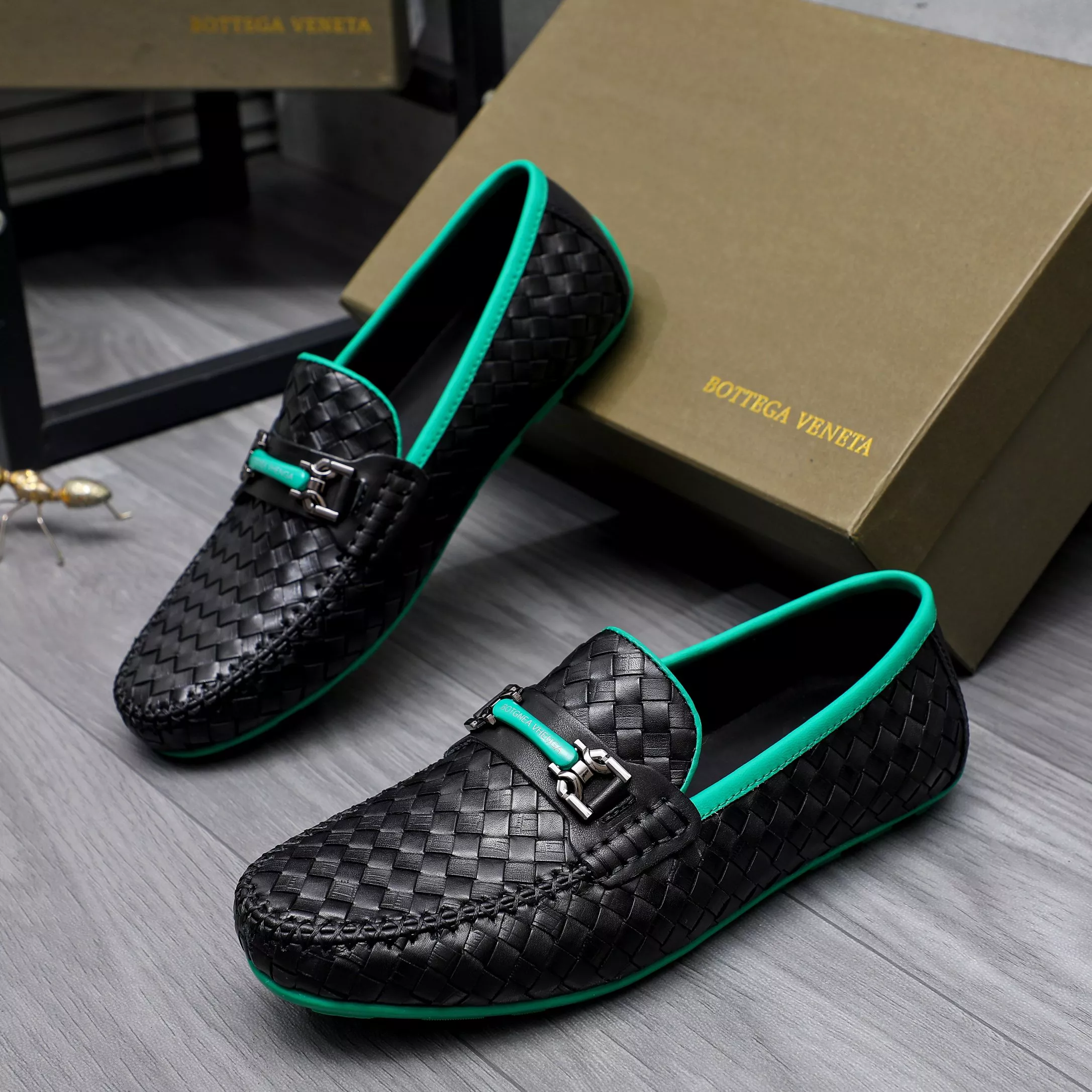 Bottega Veneta BV Leather Shoes For Men Unique 7079