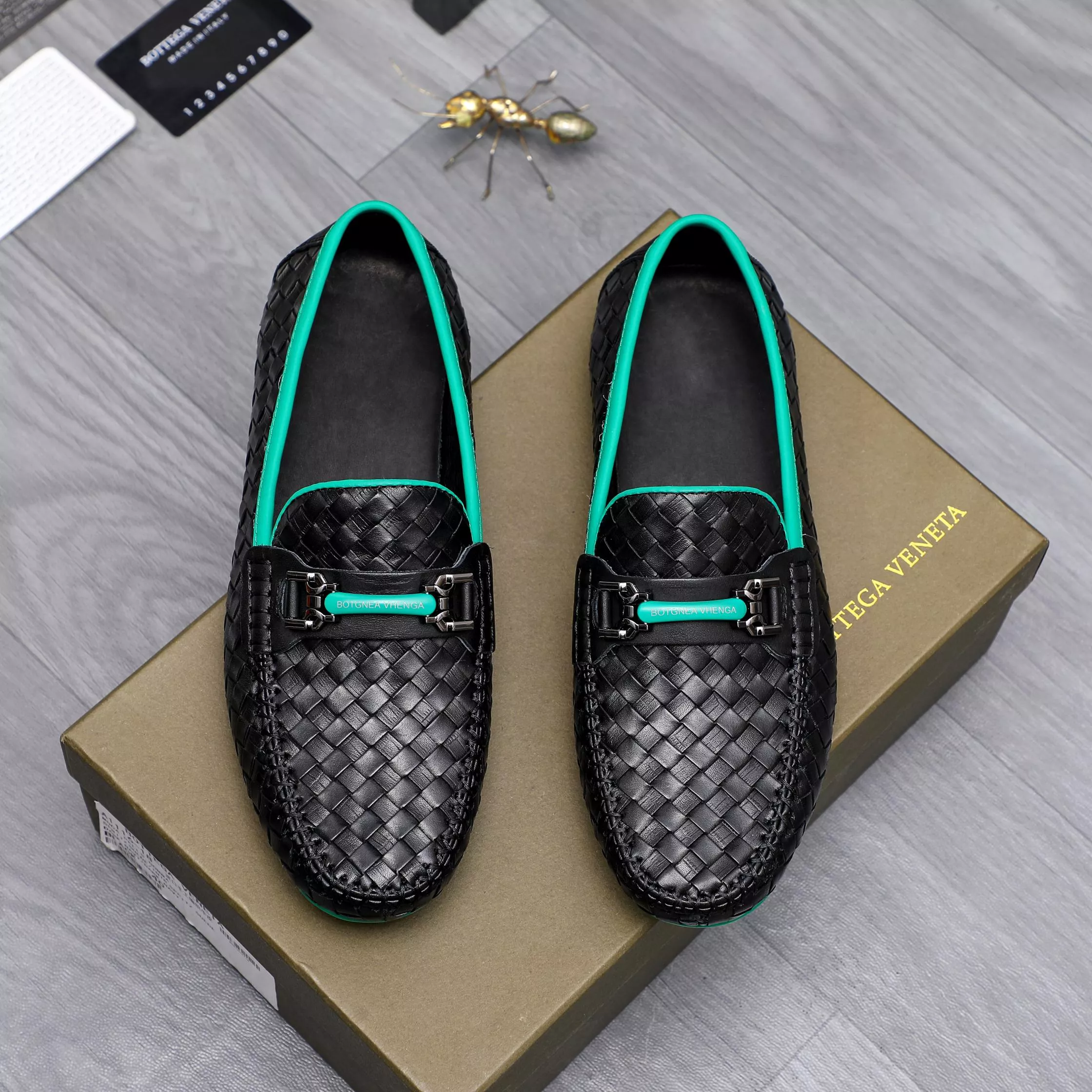 Bottega Veneta BV Leather Shoes For Men Unique 7079
