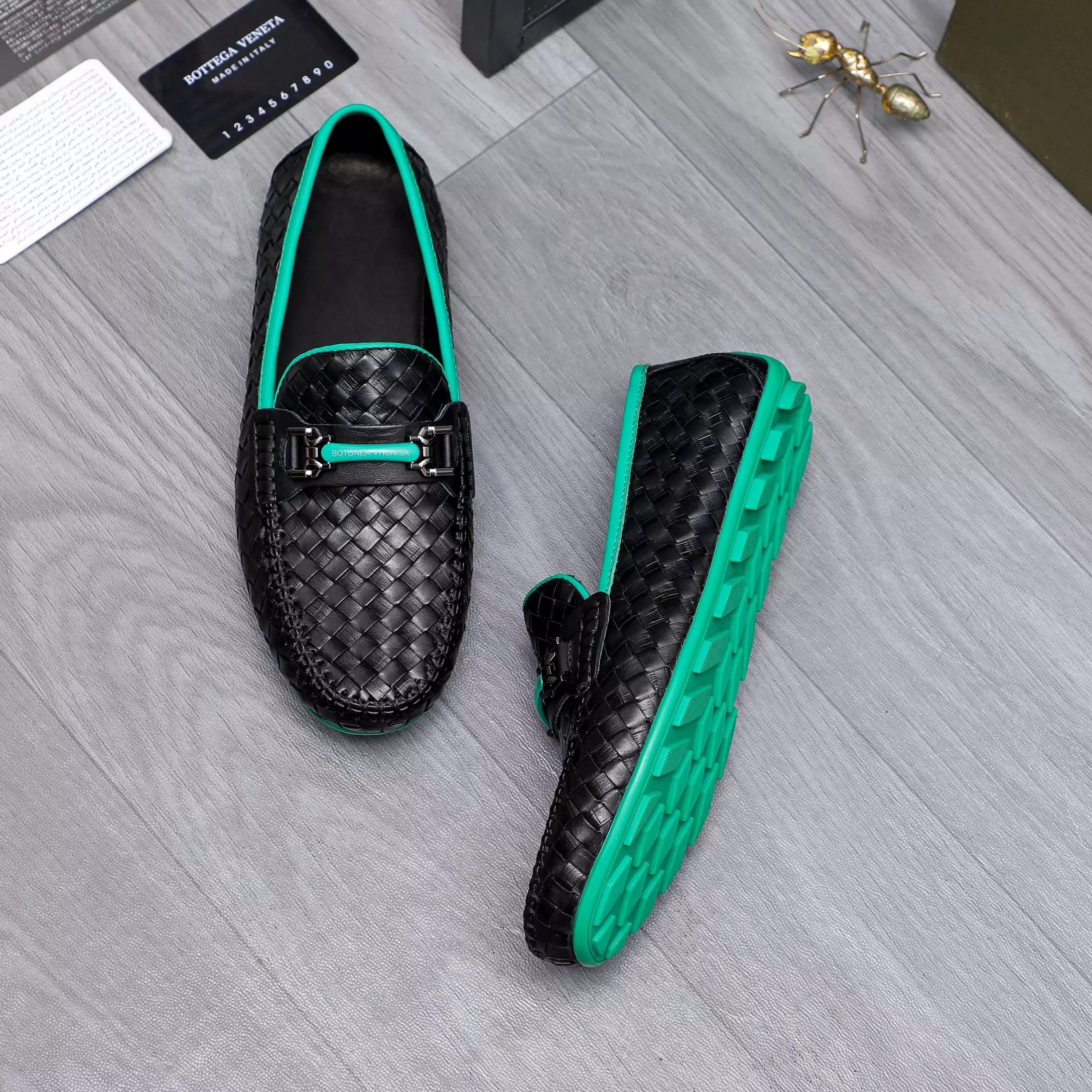 Bottega Veneta BV Leather Shoes For Men Unique 7079