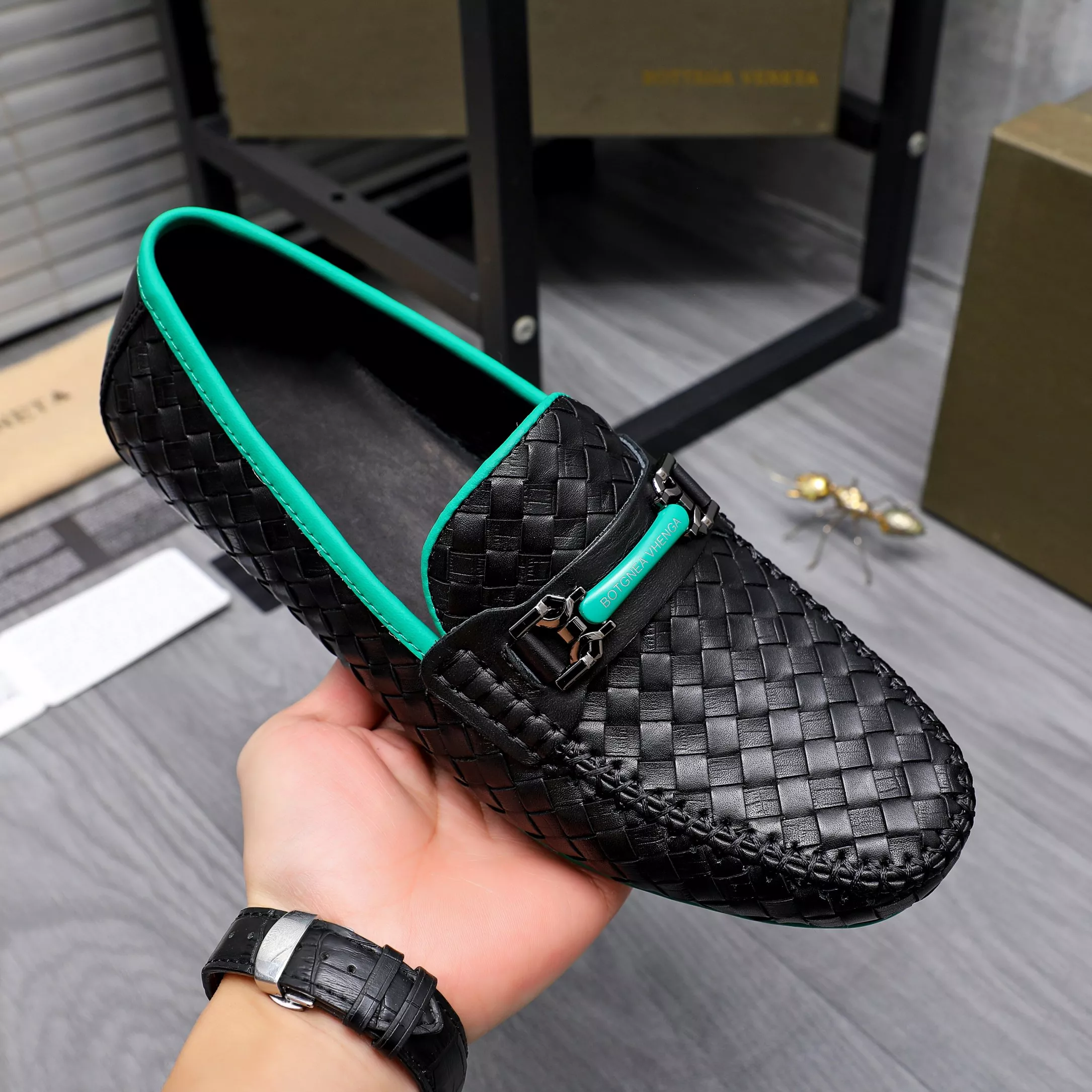 Bottega Veneta BV Leather Shoes For Men Unique 7079