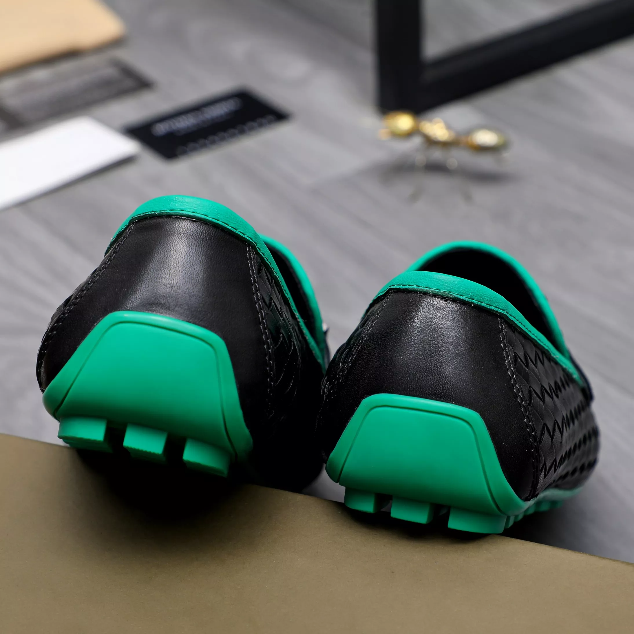Bottega Veneta BV Leather Shoes For Men Unique 7079