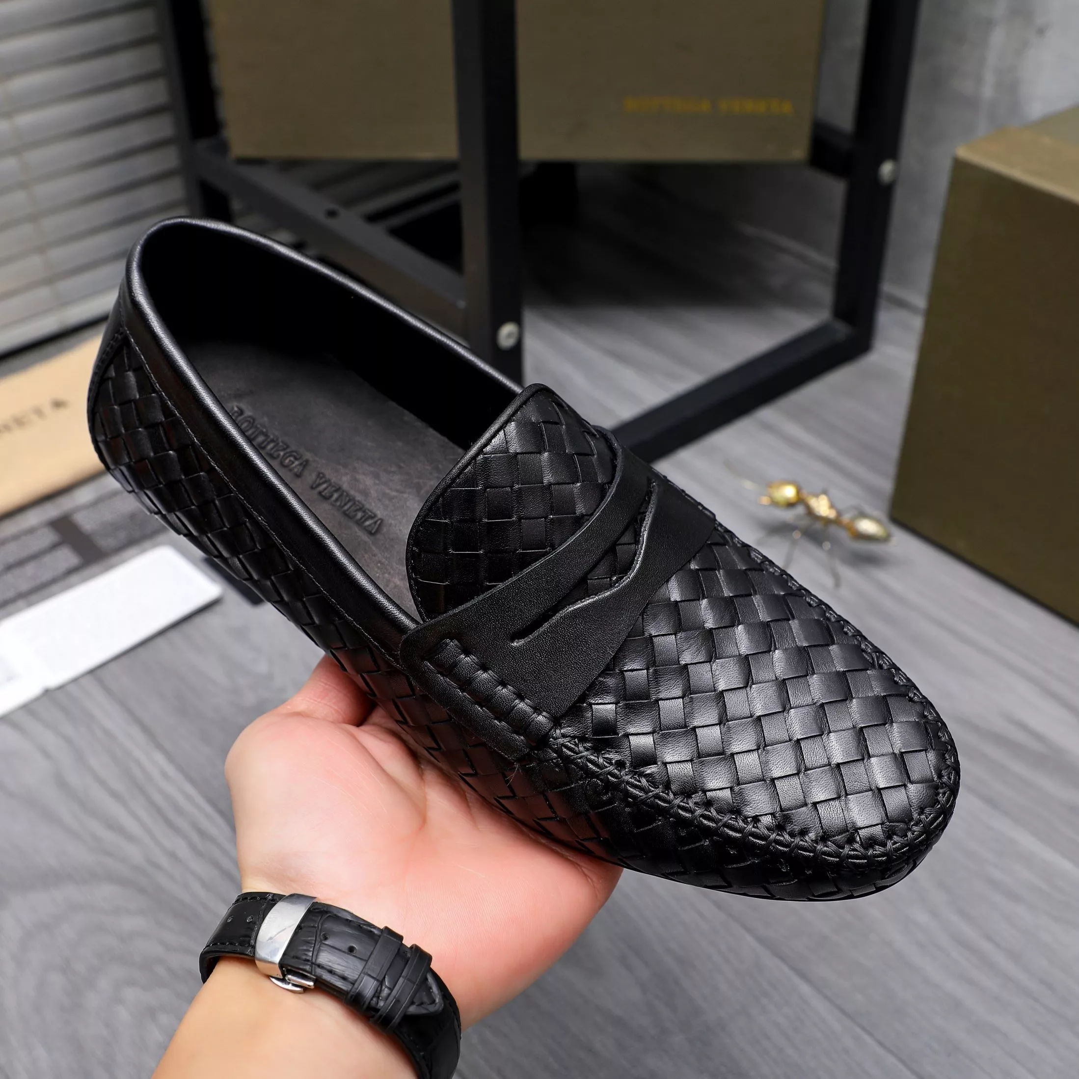 Bottega Veneta BV Leather Shoes For Men Unique 789