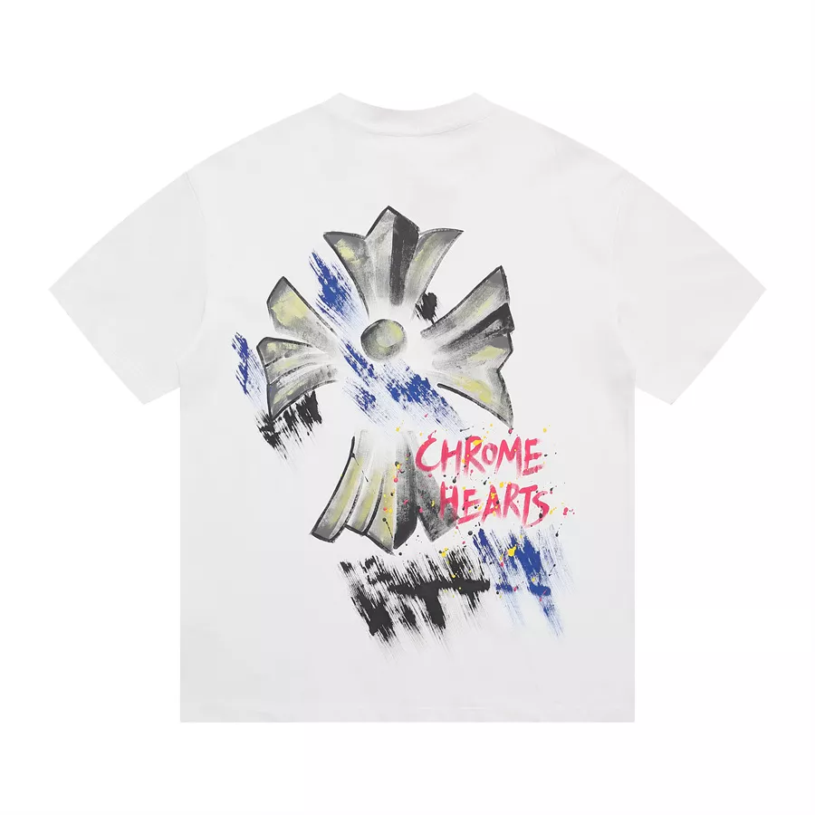 Breathable 1447 Chrome Hearts T-Shirts Short Sleeved For Unisex