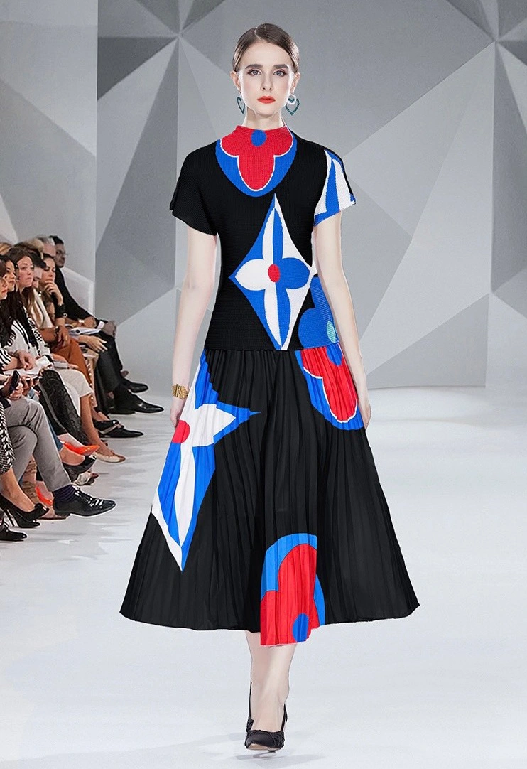 Breathable 1726 Louis Vuitton LV Dresses Short Sleeved For Women