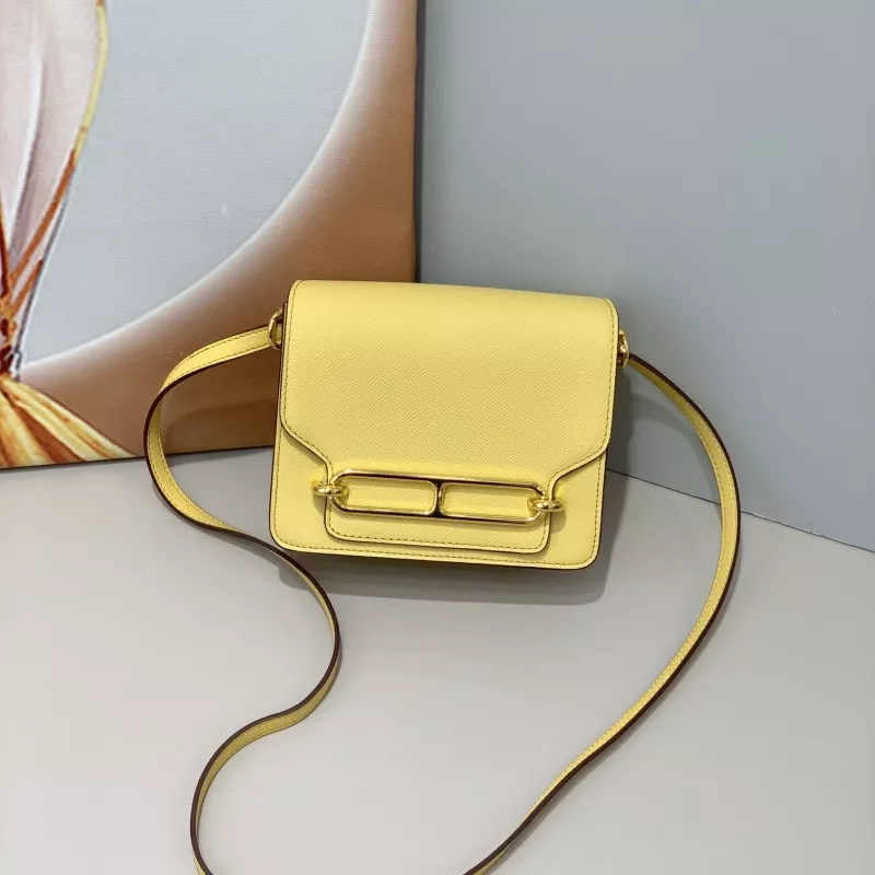 Breathable 1791 Hermes AAA Quality Messenger Bags In Gold For Women