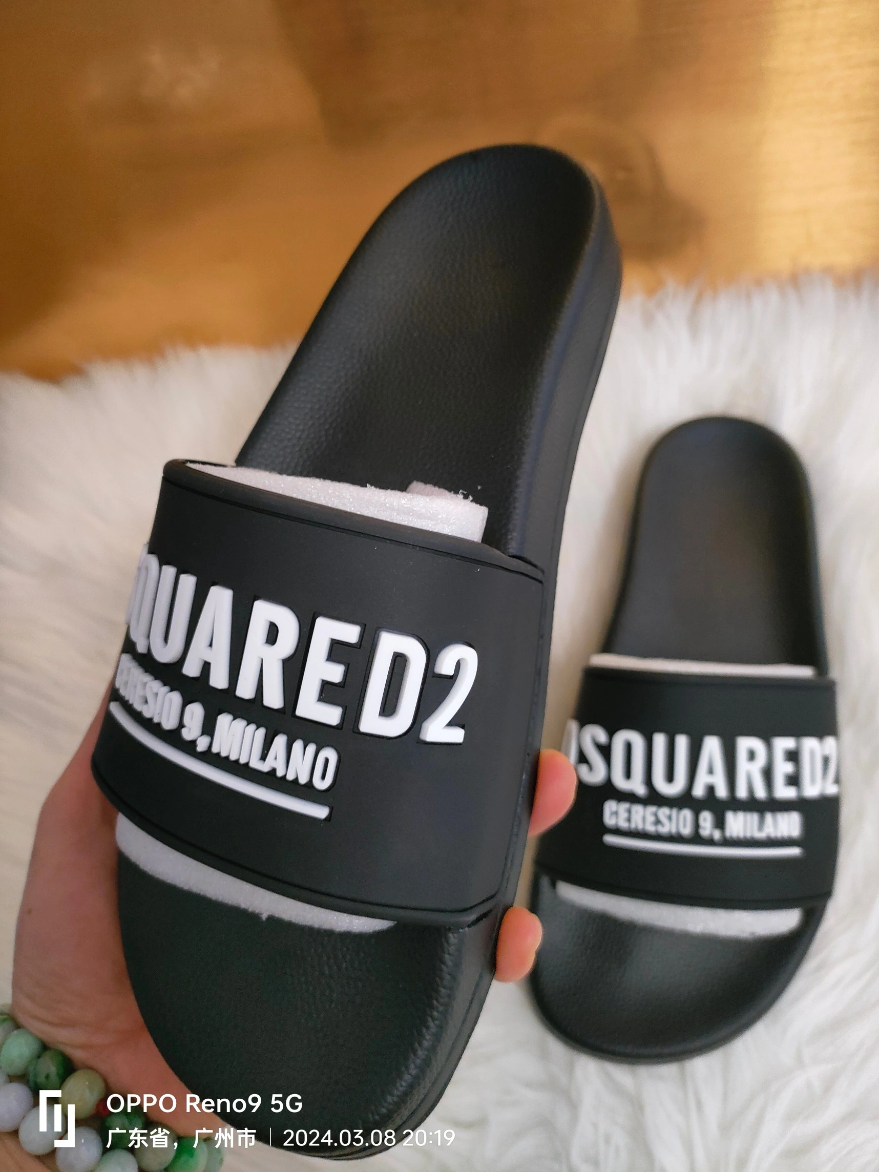 Breathable 1824 Dsquared Slippers For Men