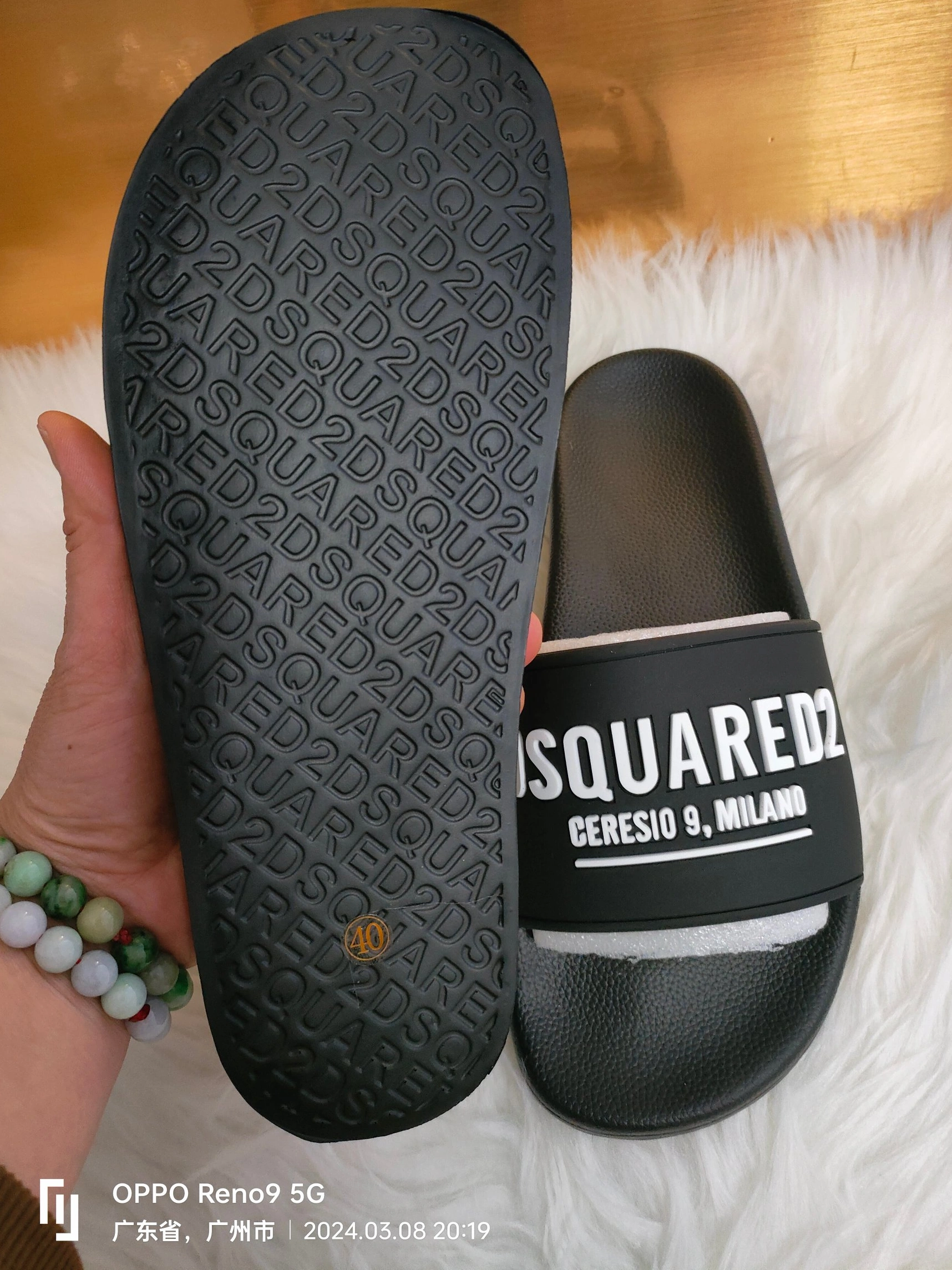 Breathable 1824 Dsquared Slippers For Men