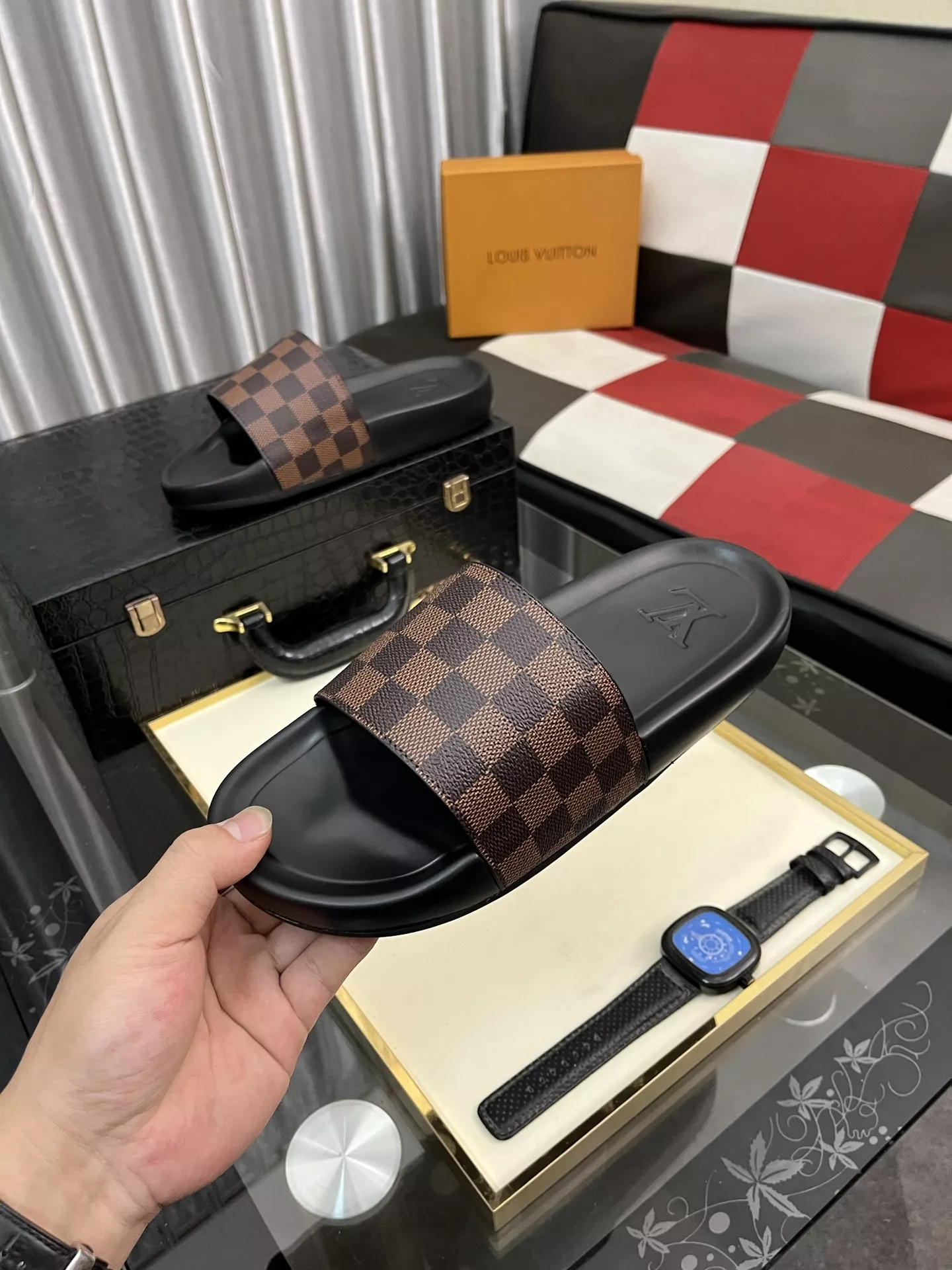 Breathable 2230 Louis Vuitton Slippers For Men