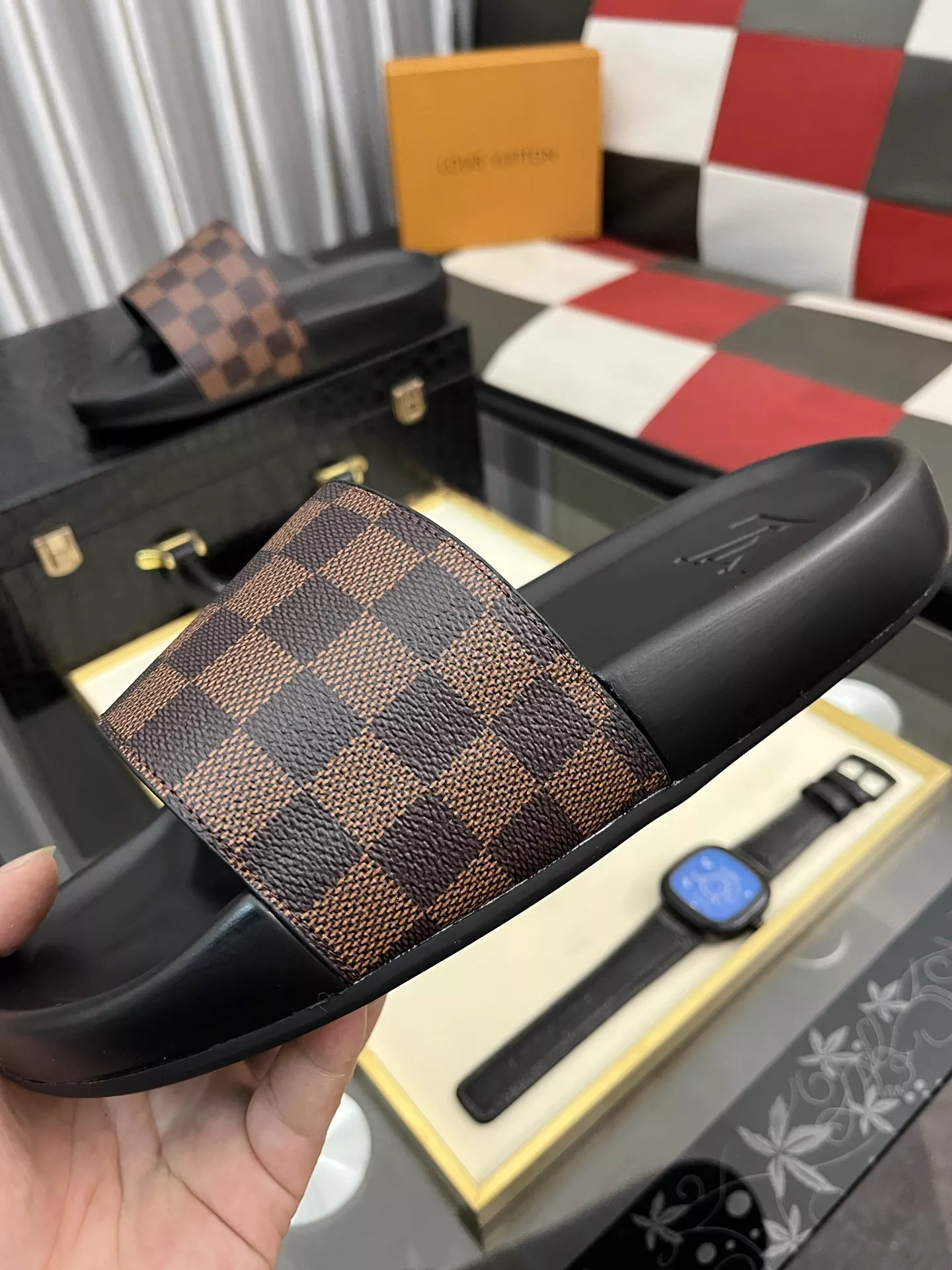 Breathable 2230 Louis Vuitton Slippers For Men
