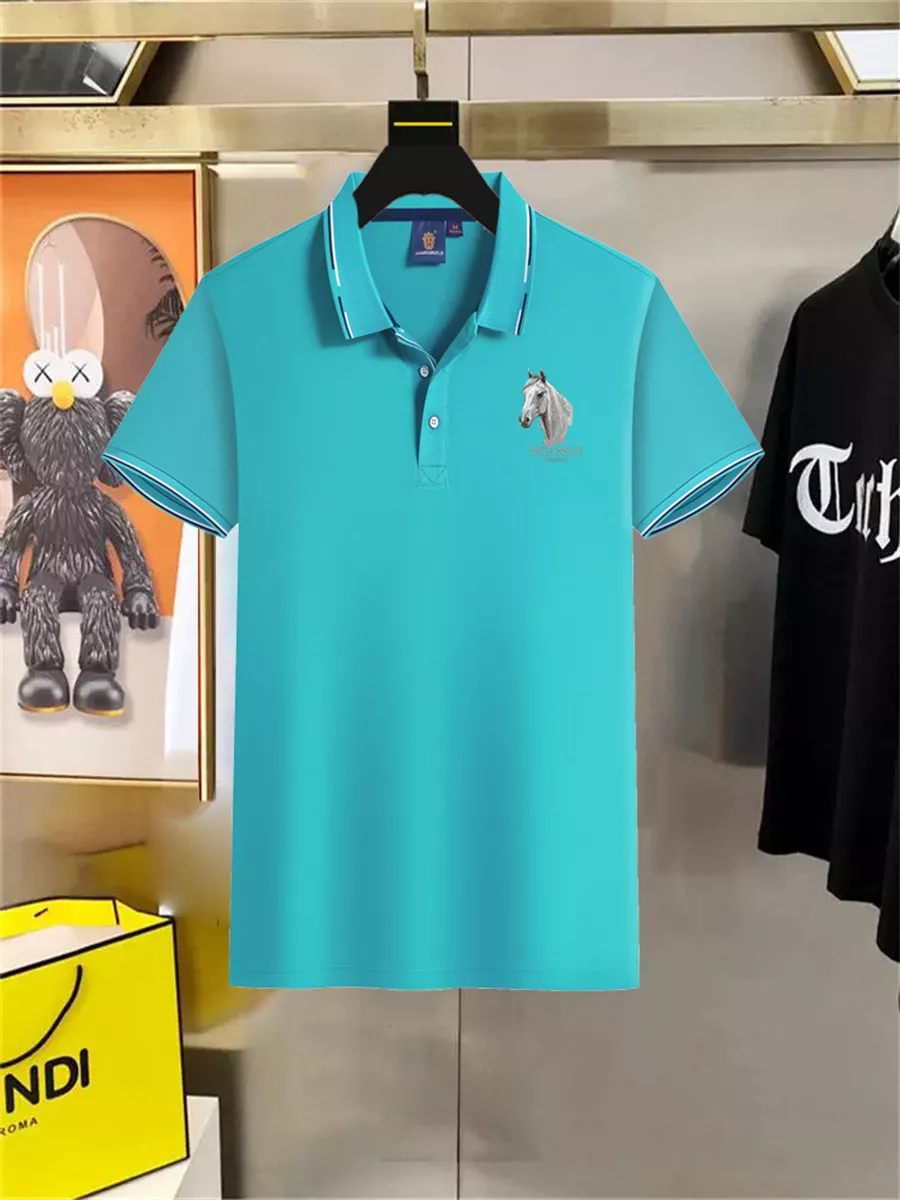 Breathable 2456 Hermes T-Shirts Short Sleeved For Men
