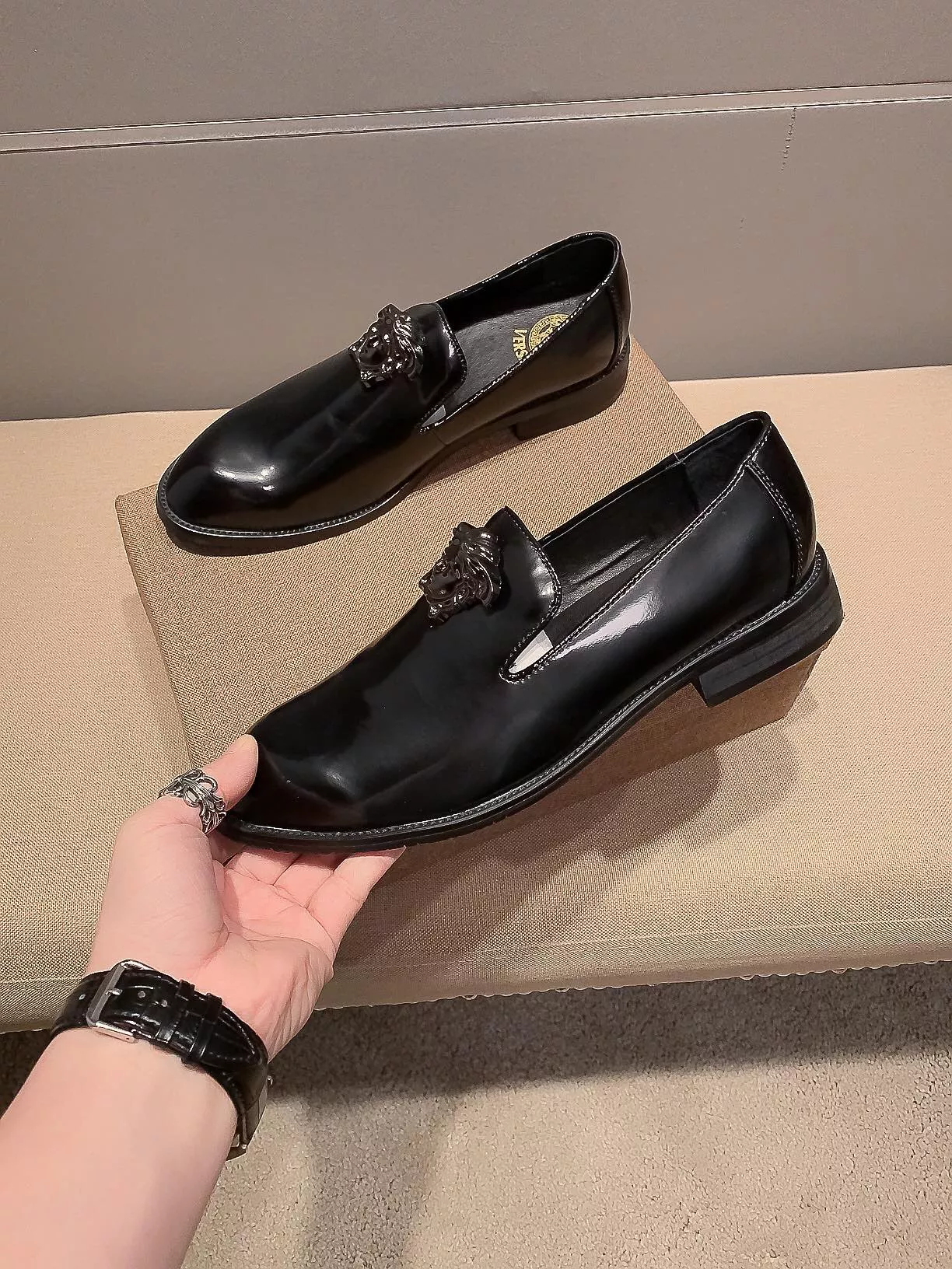 Breathable 267 Versace Leather Shoes For Men