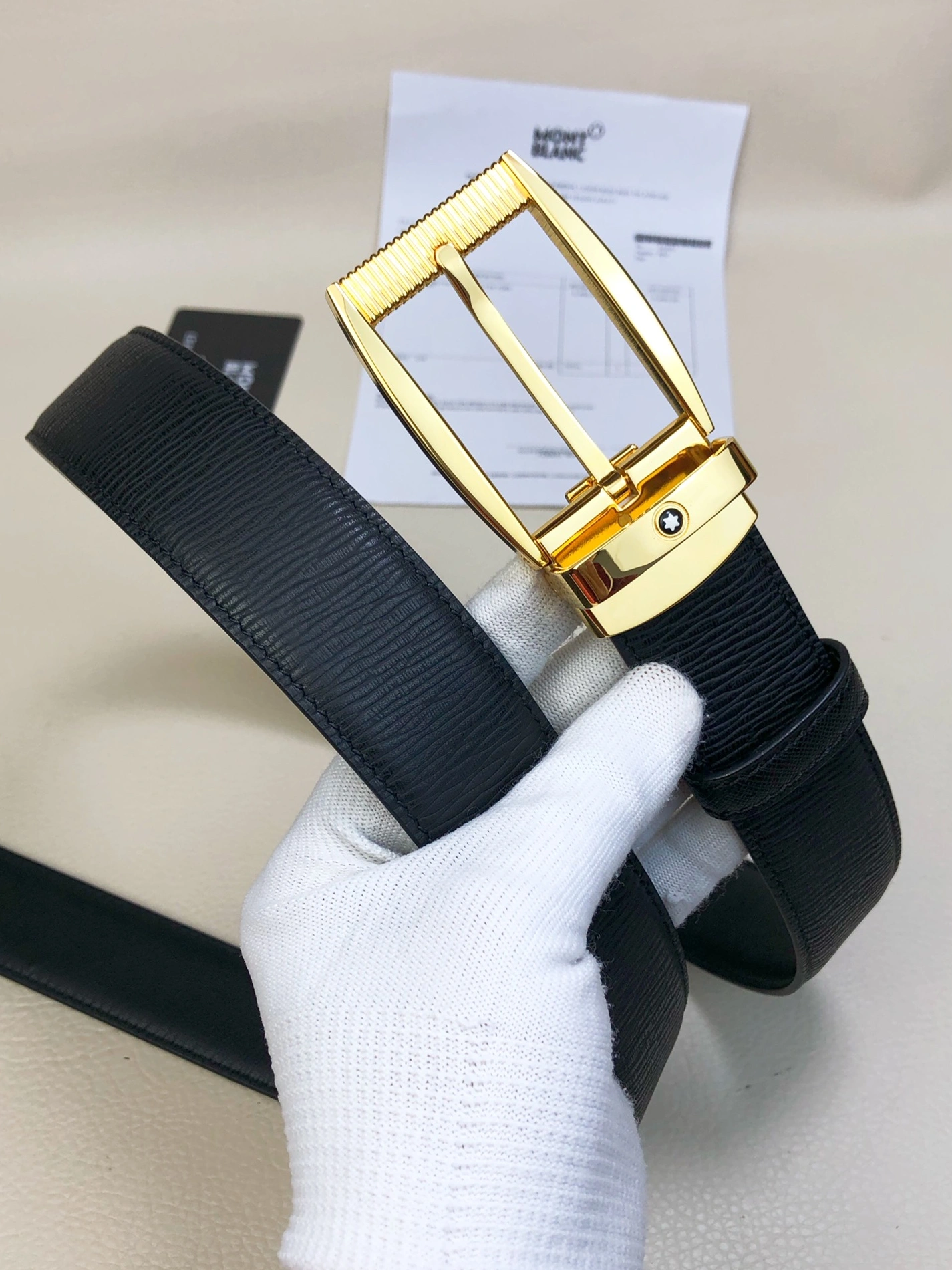 Breathable 2853 Montblanc AAA Quality Belts For Men