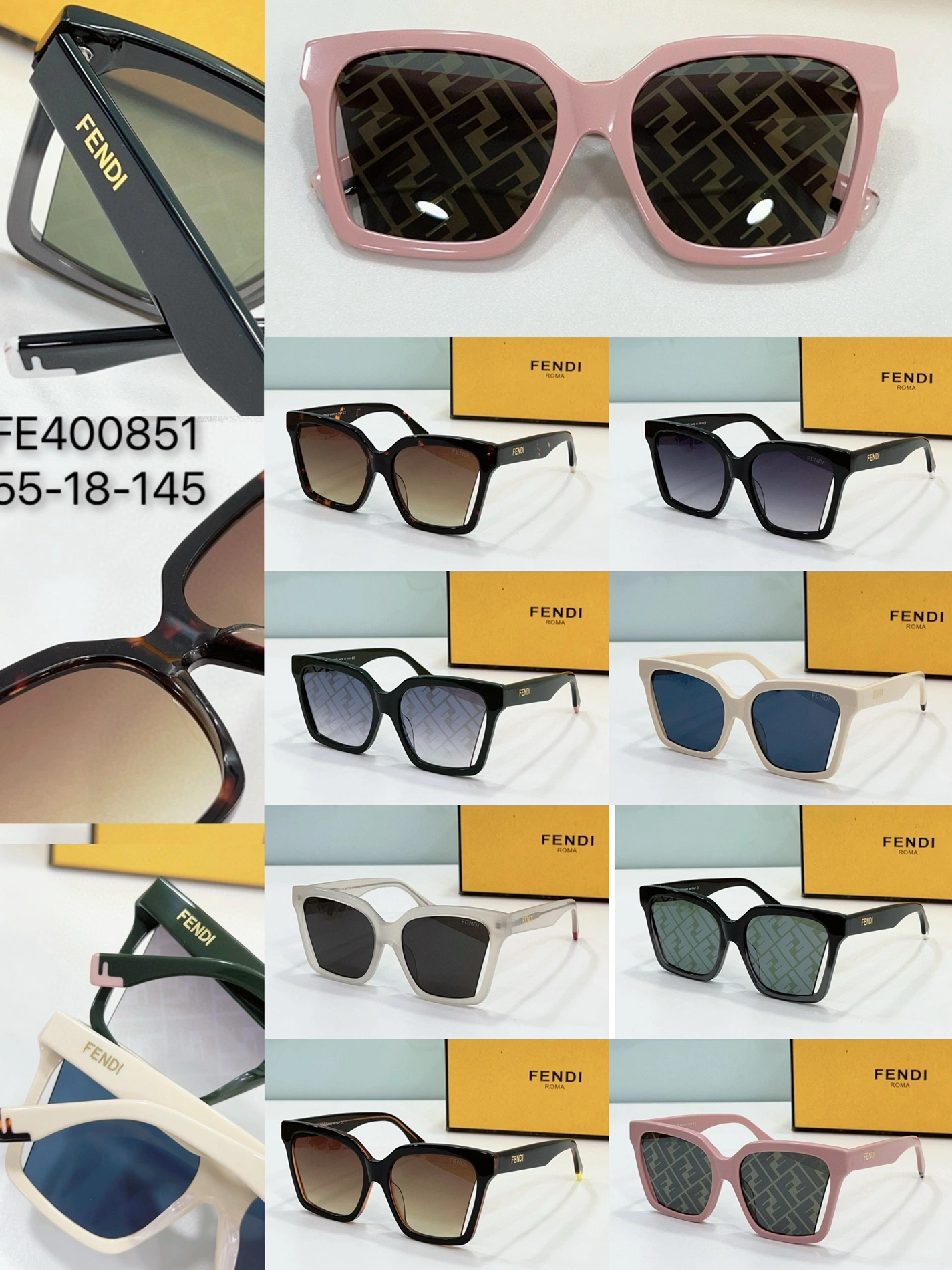 Breathable 3012 Fendi AAA Quality Sunglasses