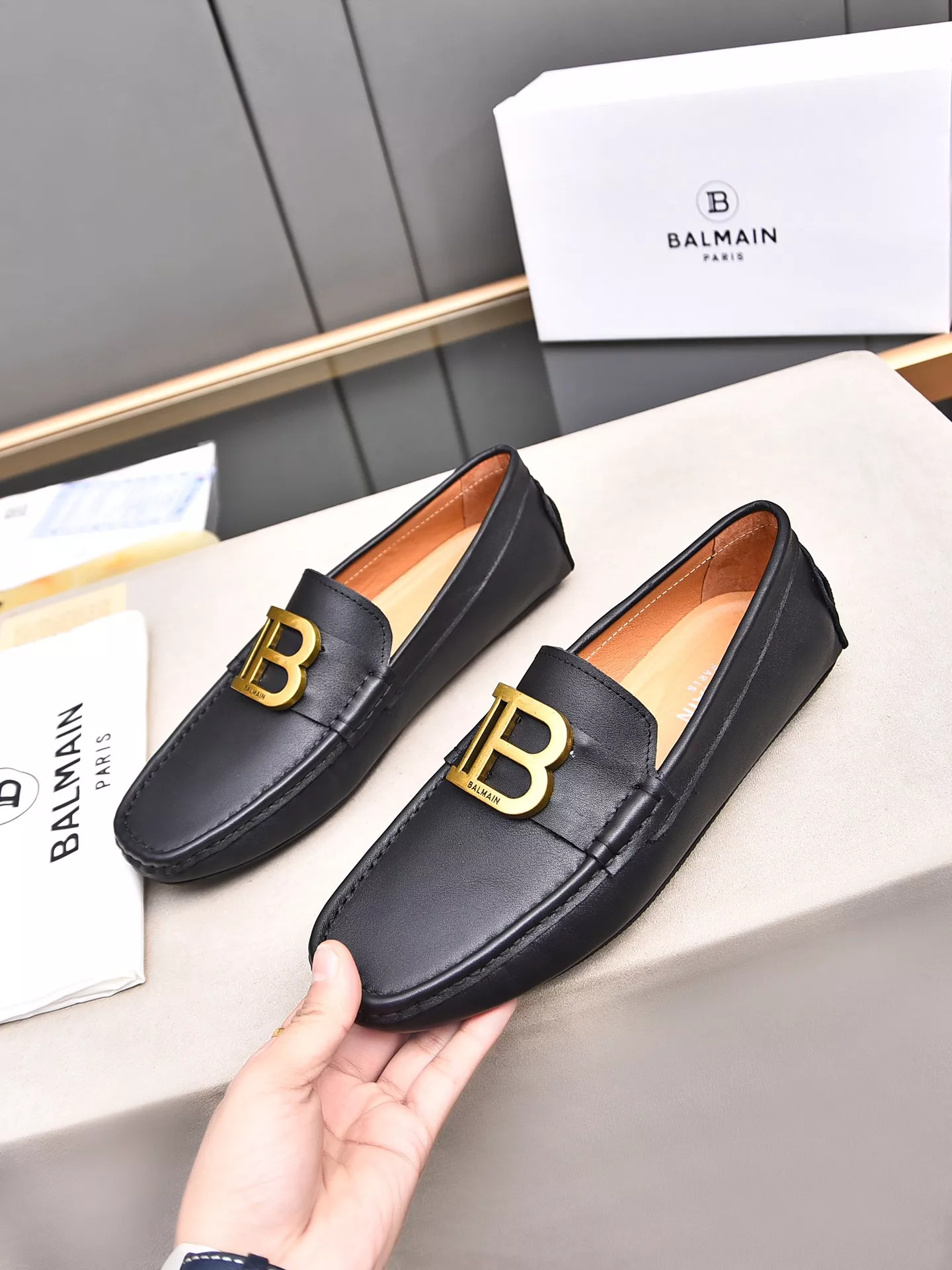 Breathable 3231 Balmain Leather Shoes For Men