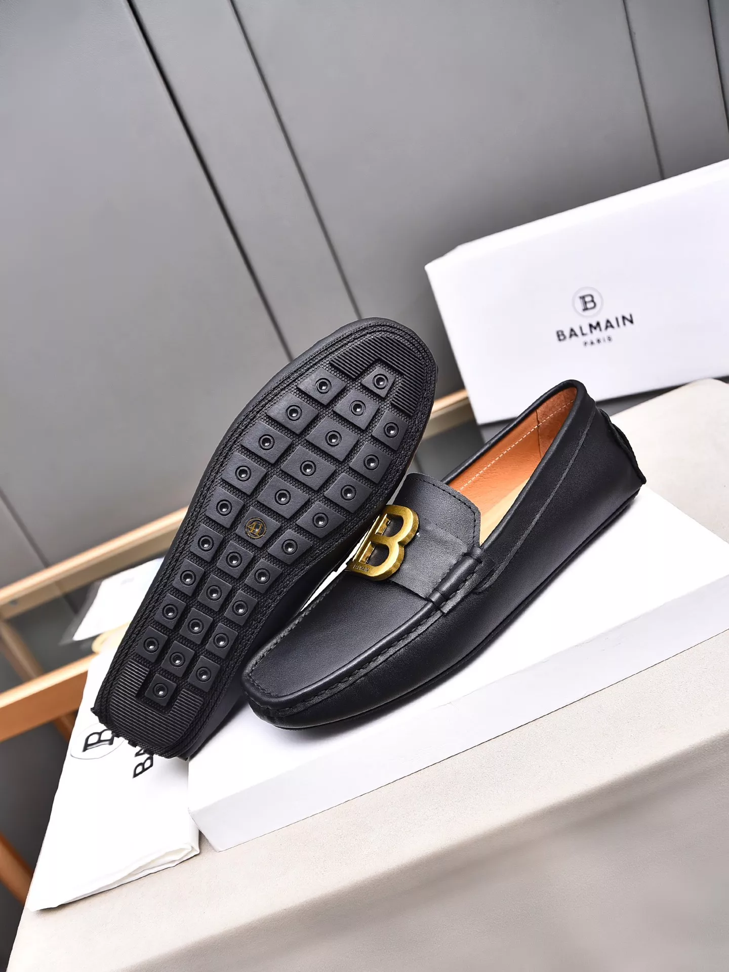 Breathable 3231 Balmain Leather Shoes For Men