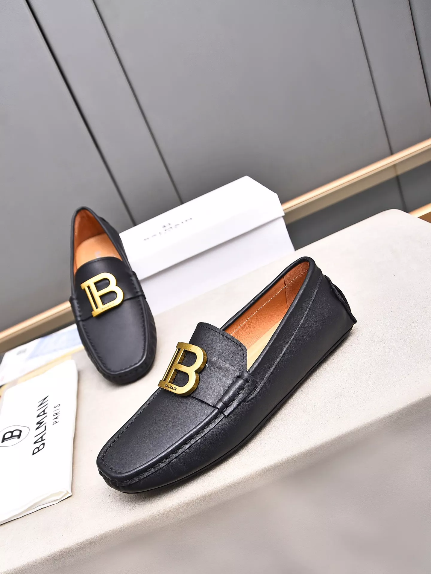 Breathable 3231 Balmain Leather Shoes For Men