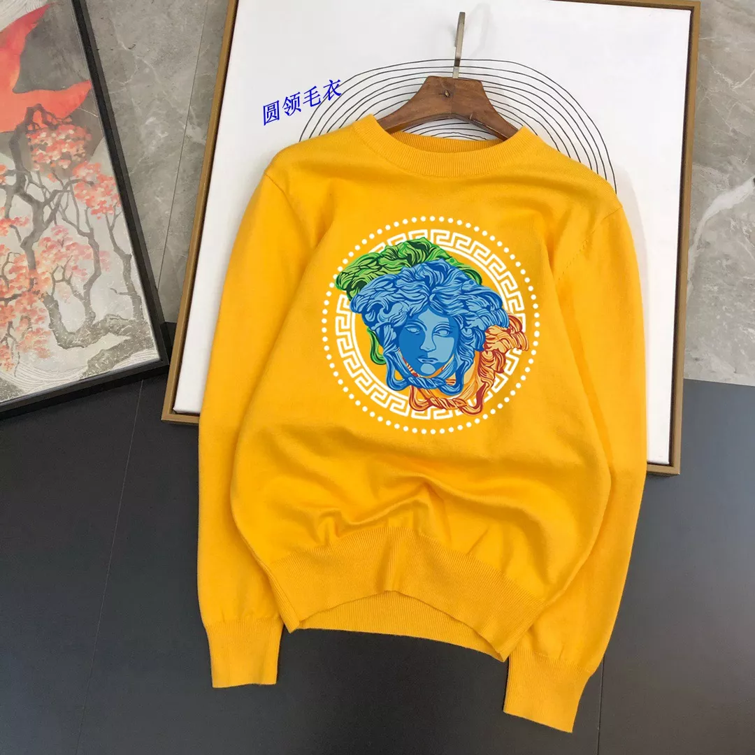 Breathable 3285 Versace Sweaters Long Sleeved For Men