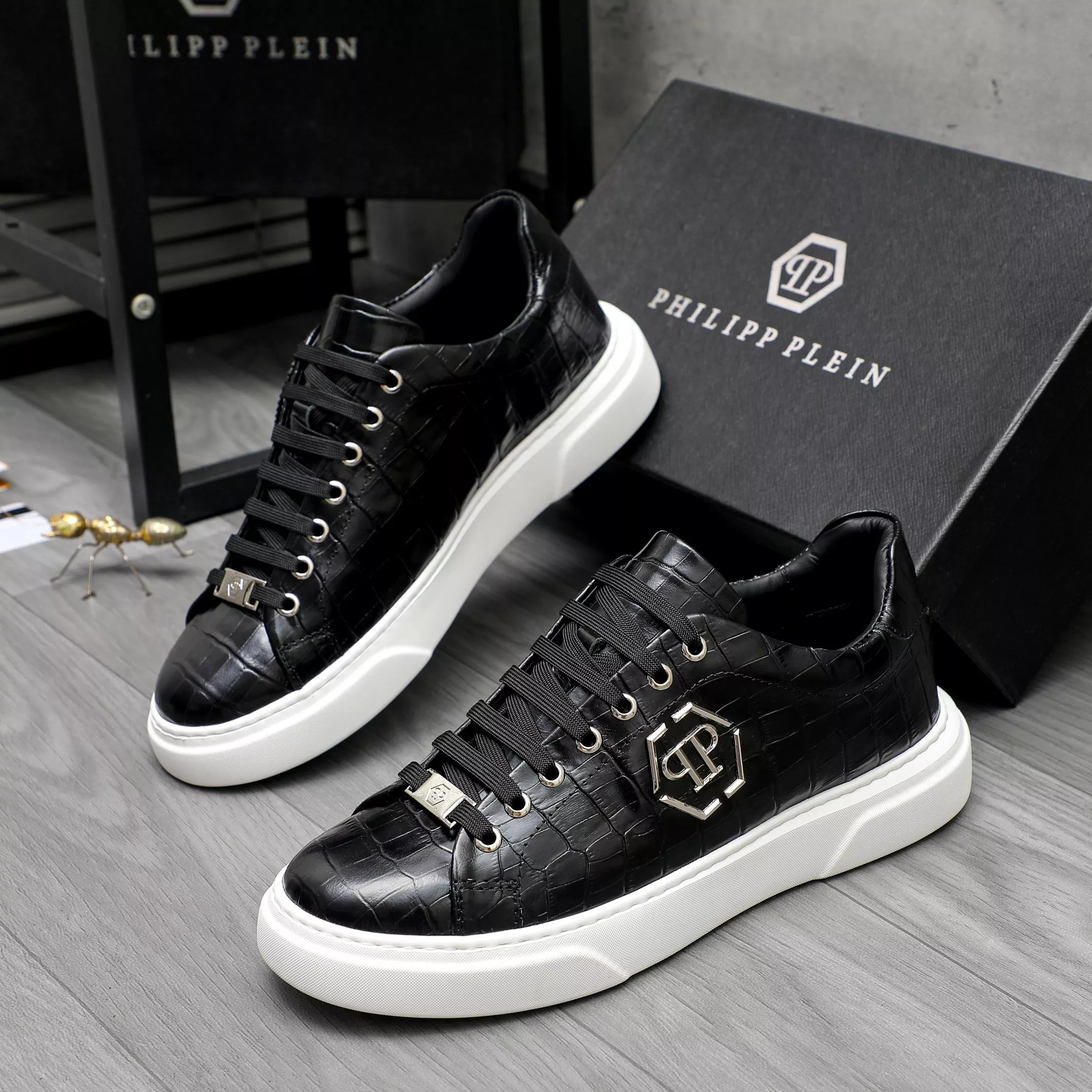 Breathable 3353 Philipp Plein PP Casual Shoes For Men