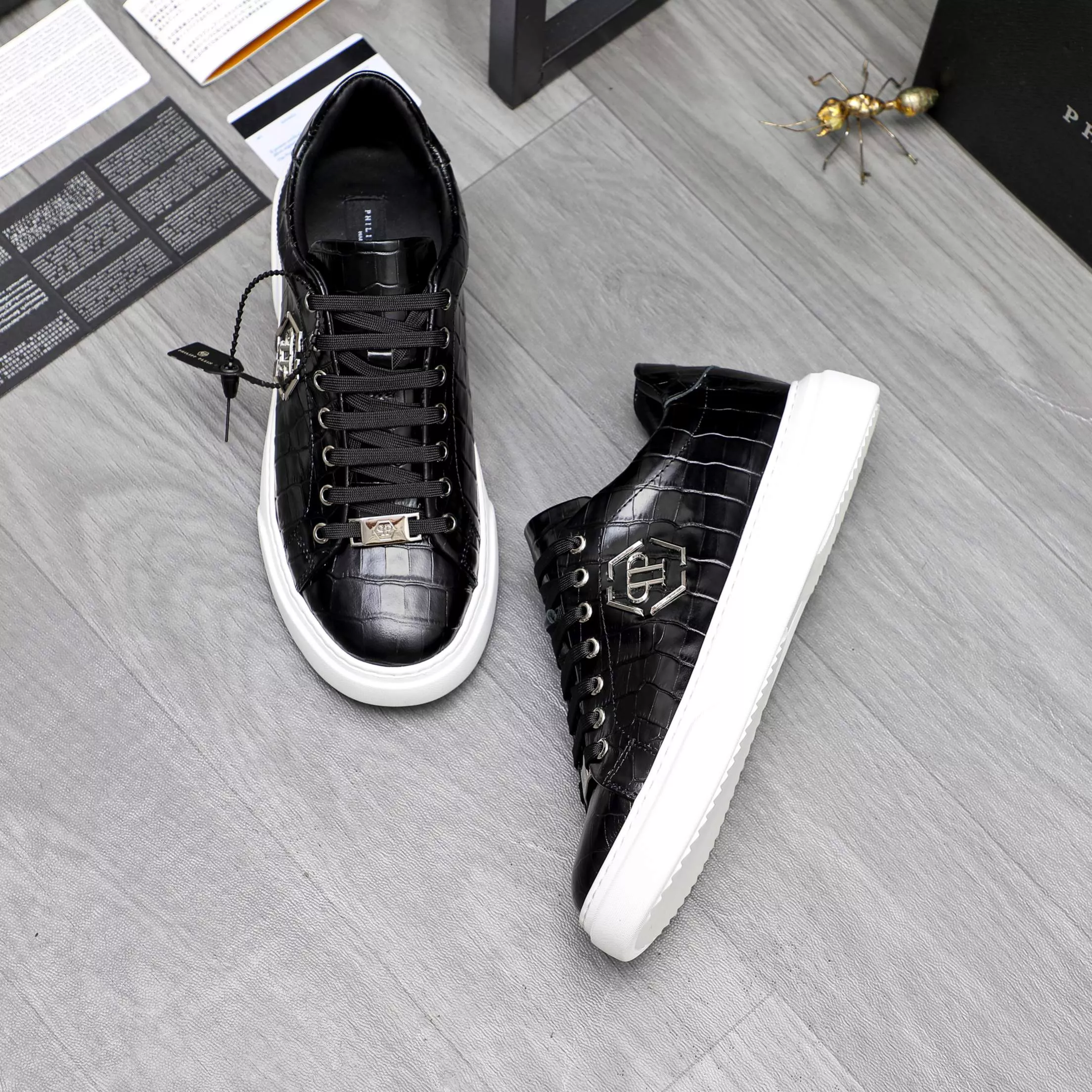 Breathable 3353 Philipp Plein PP Casual Shoes For Men