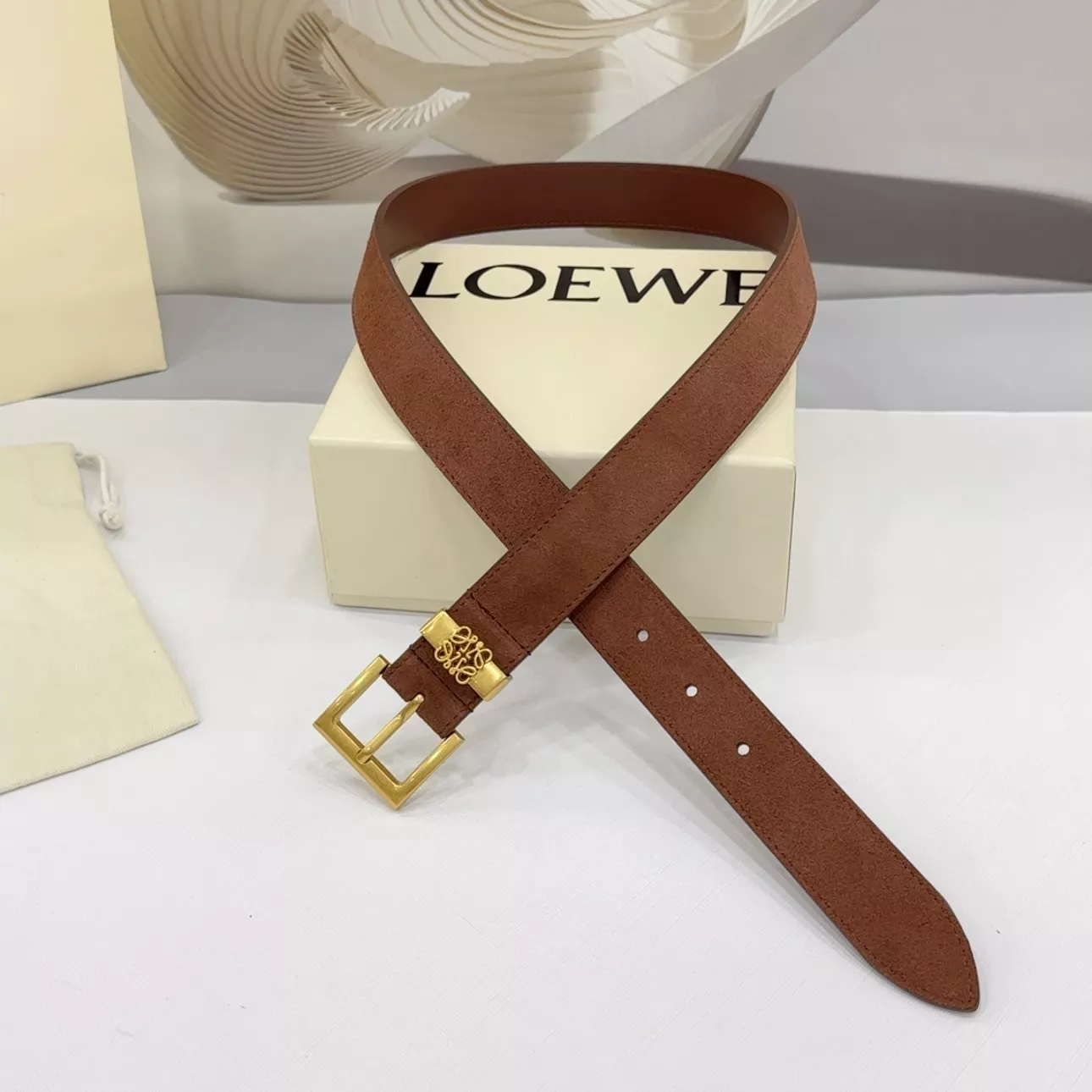 Breathable 3683 LOEWE AAA Quality Belts In 3.0cm For Women
