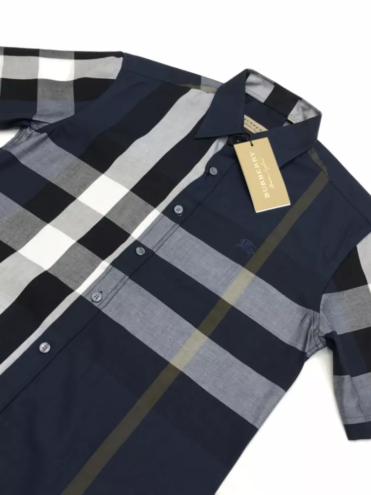 Breathable 4529 Burberry Shirts Short Sleeved For Men