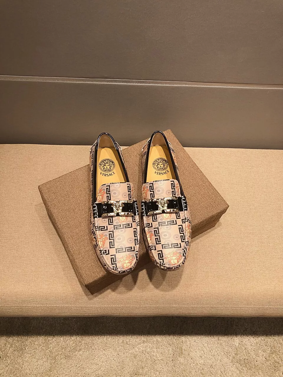 Breathable 4631 Versace Leather Shoes For Men