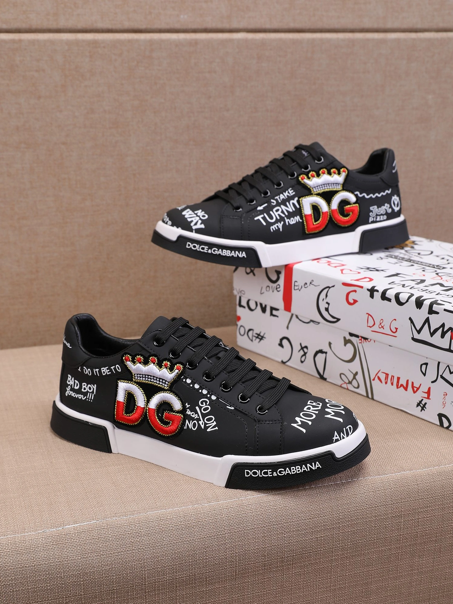 Breathable 4841 Dolce & Gabbana D&G Casual Shoes For Men