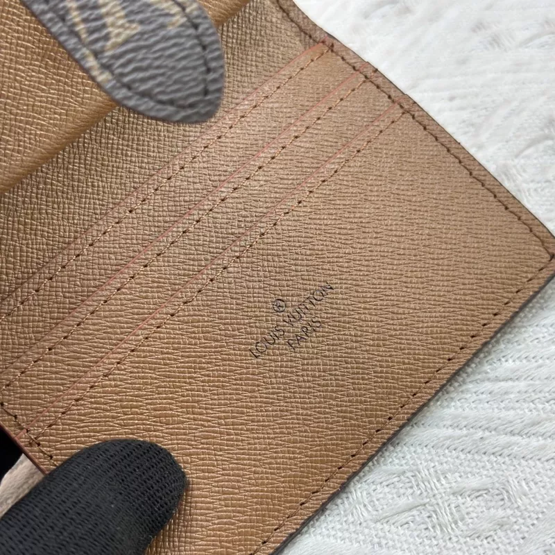 Breathable 4919 Louis Vuitton LV Card Case In Coffee