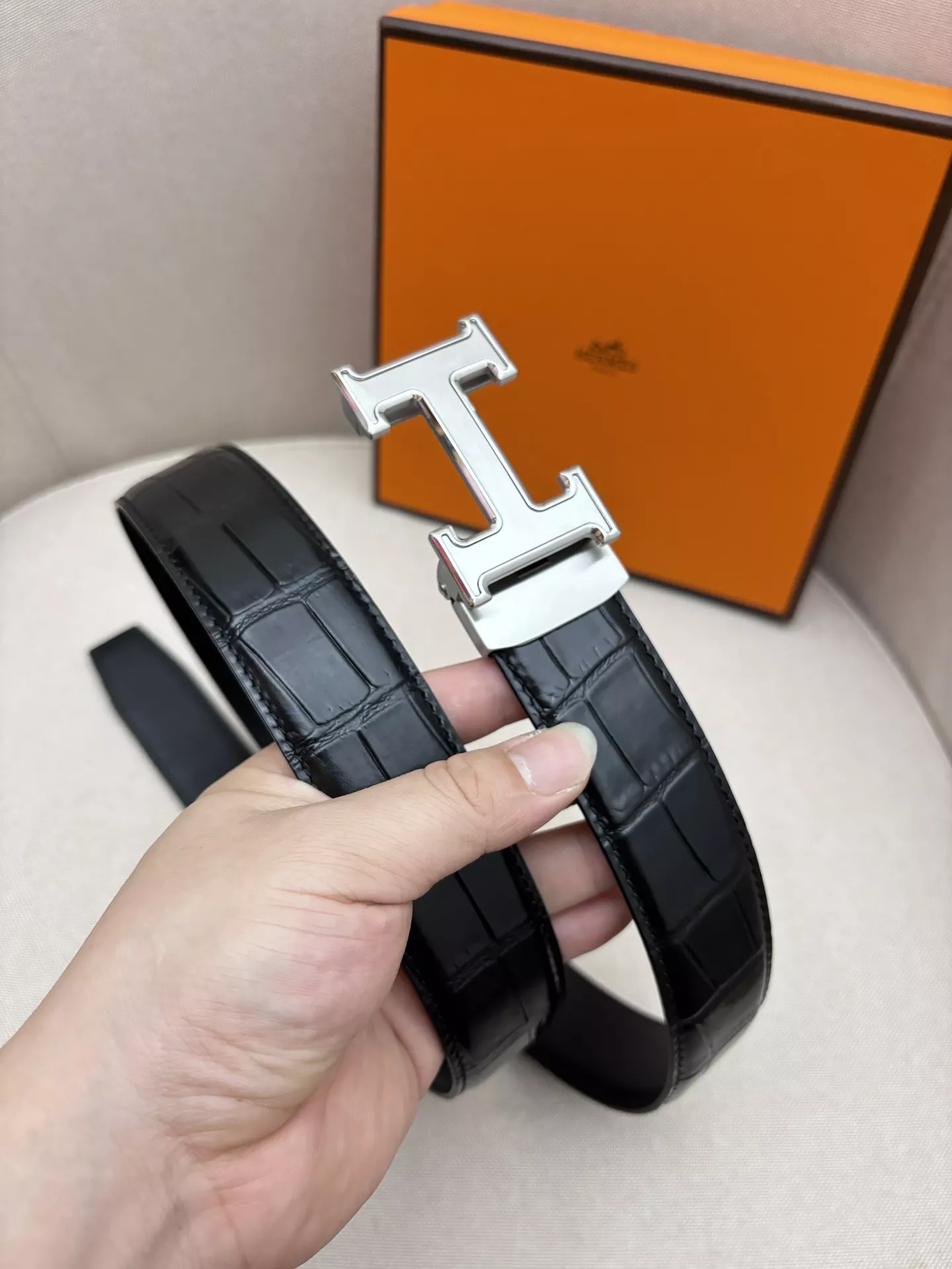 Breathable 4951 Hermes AAA Quality Belts In 3.5cm For Men