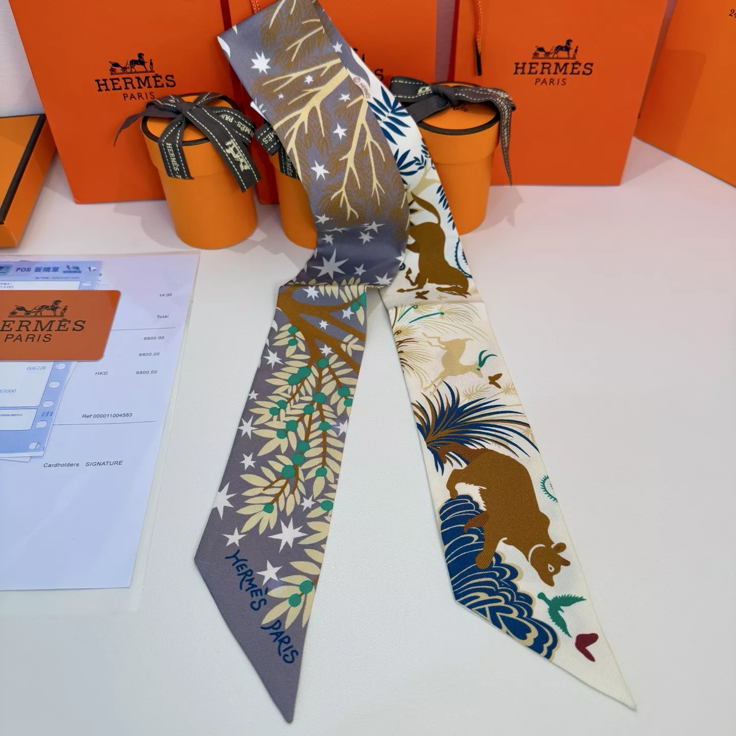 Breathable 550 Hermes Silk Scarf