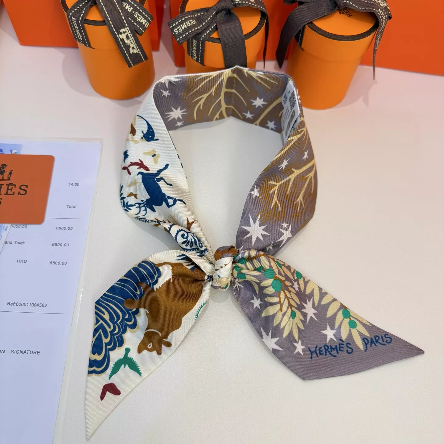 Breathable 550 Hermes Silk Scarf