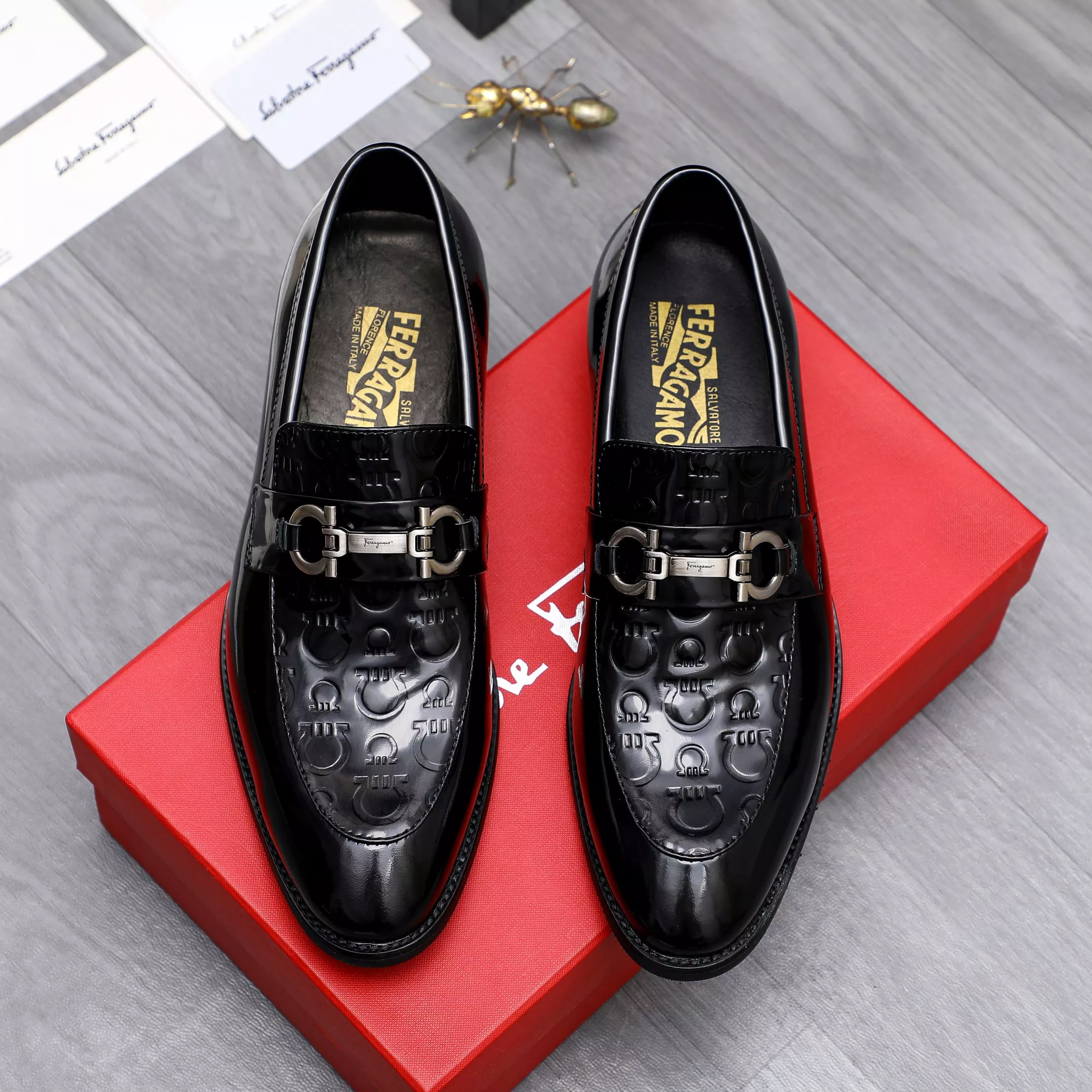 Breathable 6011 Salvatore Ferragamo Leather Shoes For Men