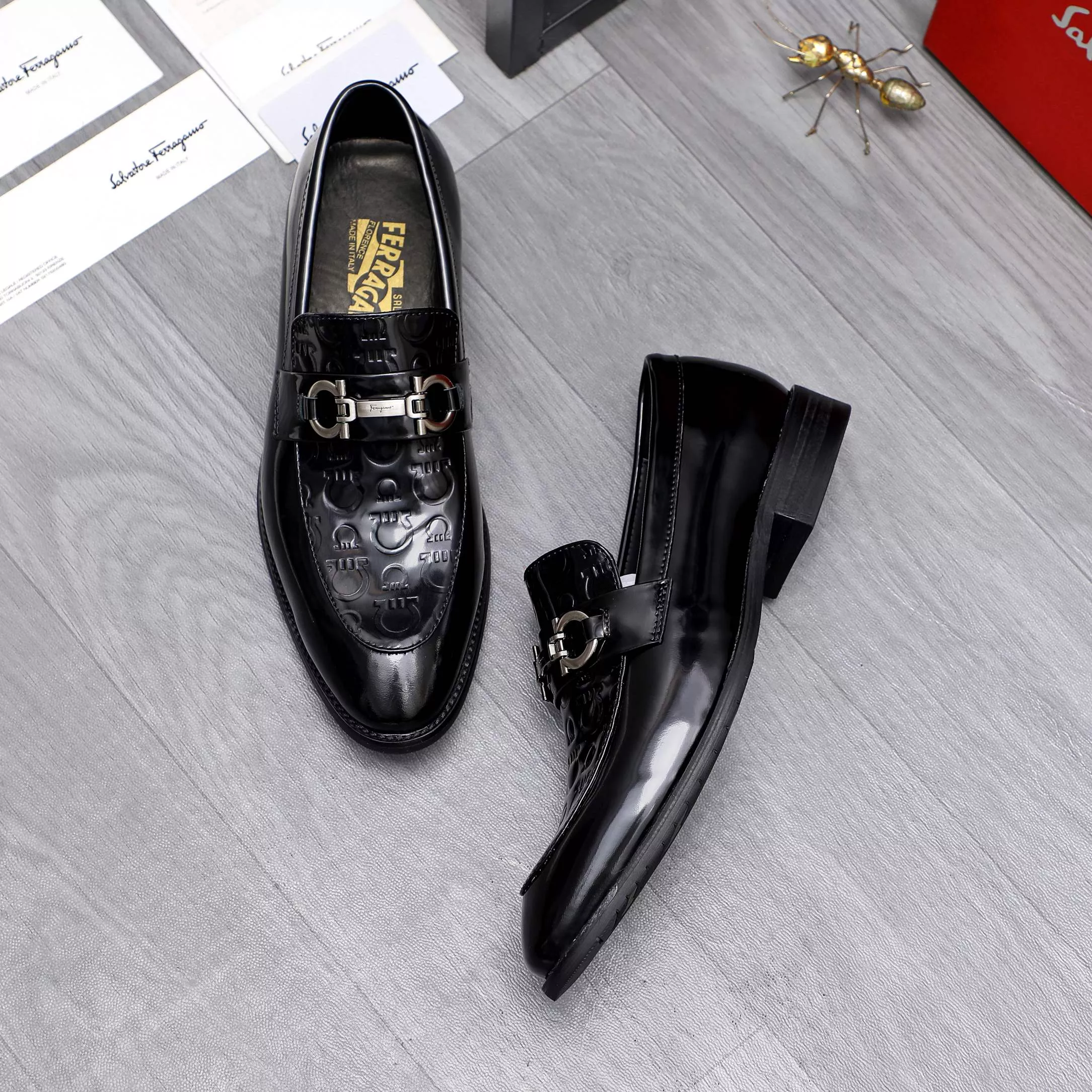 Breathable 6011 Salvatore Ferragamo Leather Shoes For Men