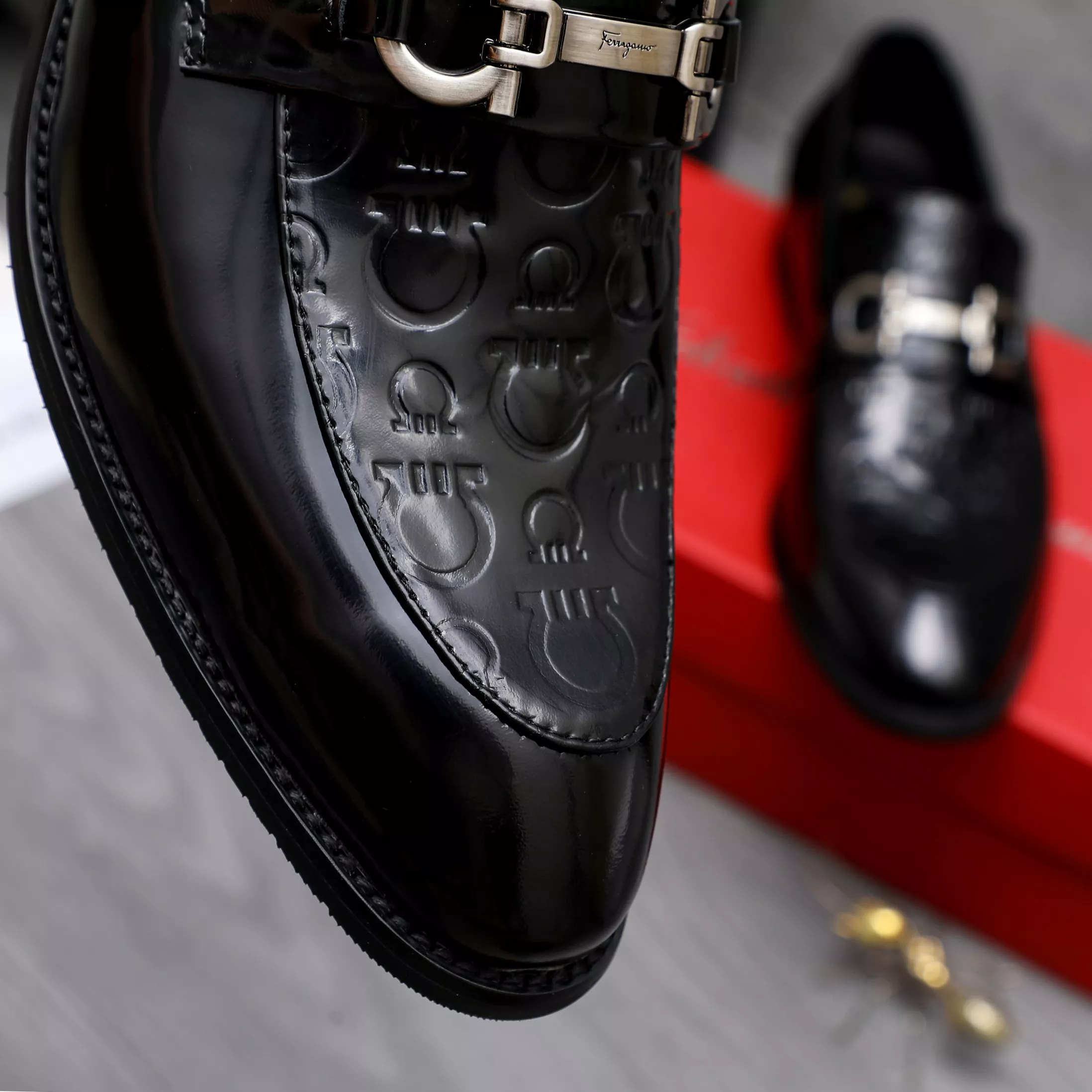 Breathable 6011 Salvatore Ferragamo Leather Shoes For Men