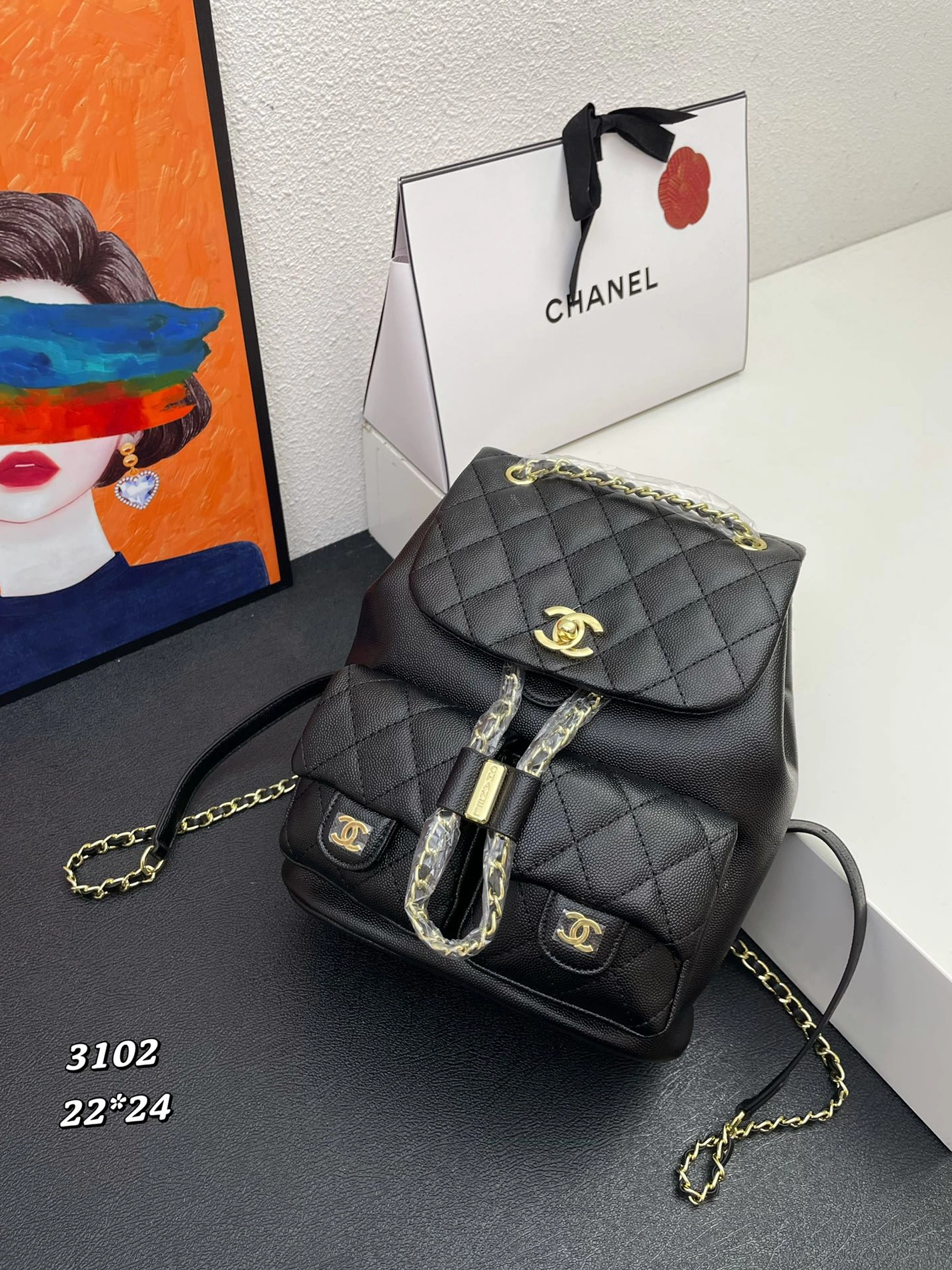 Breathable 6105 Chanel AAA Quality Backpacks For Women