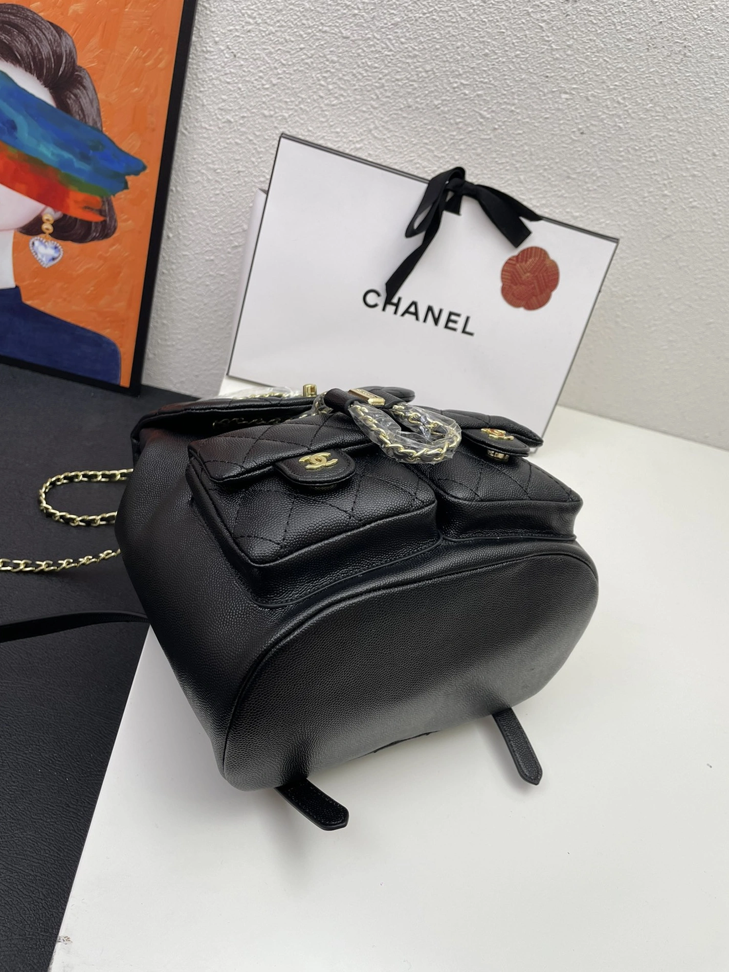 Breathable 6105 Chanel AAA Quality Backpacks For Women
