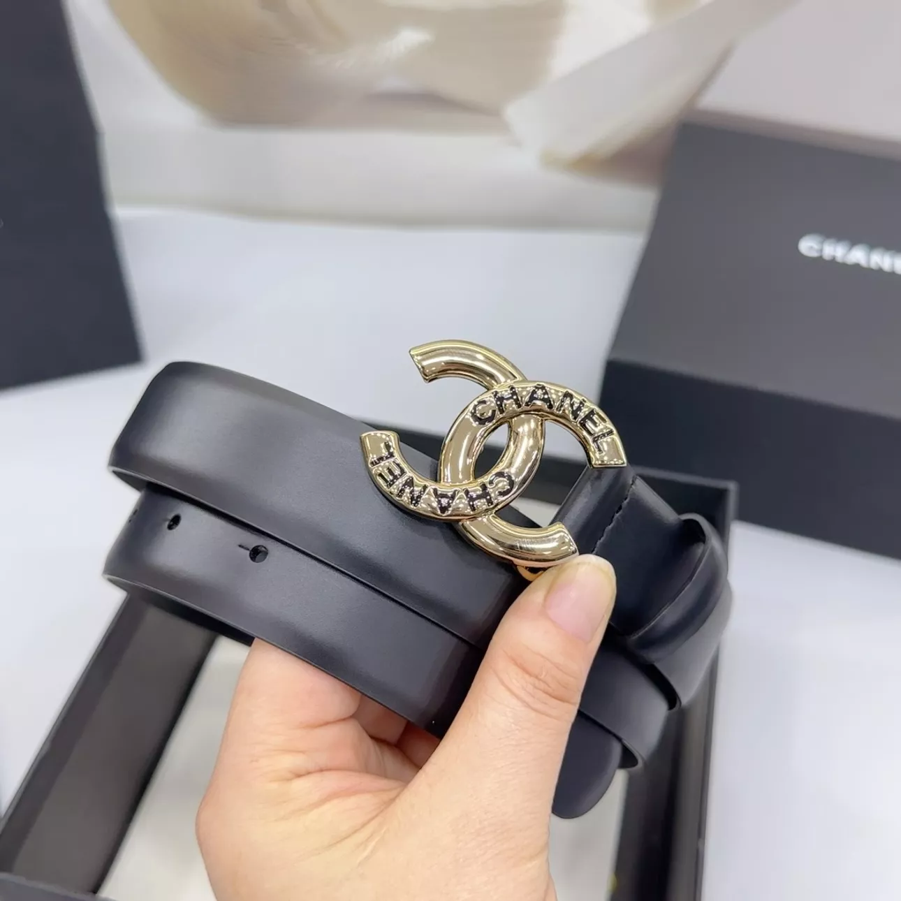 Breathable 6353 Chanel AAA Quality Belts In 3.0cm For Women