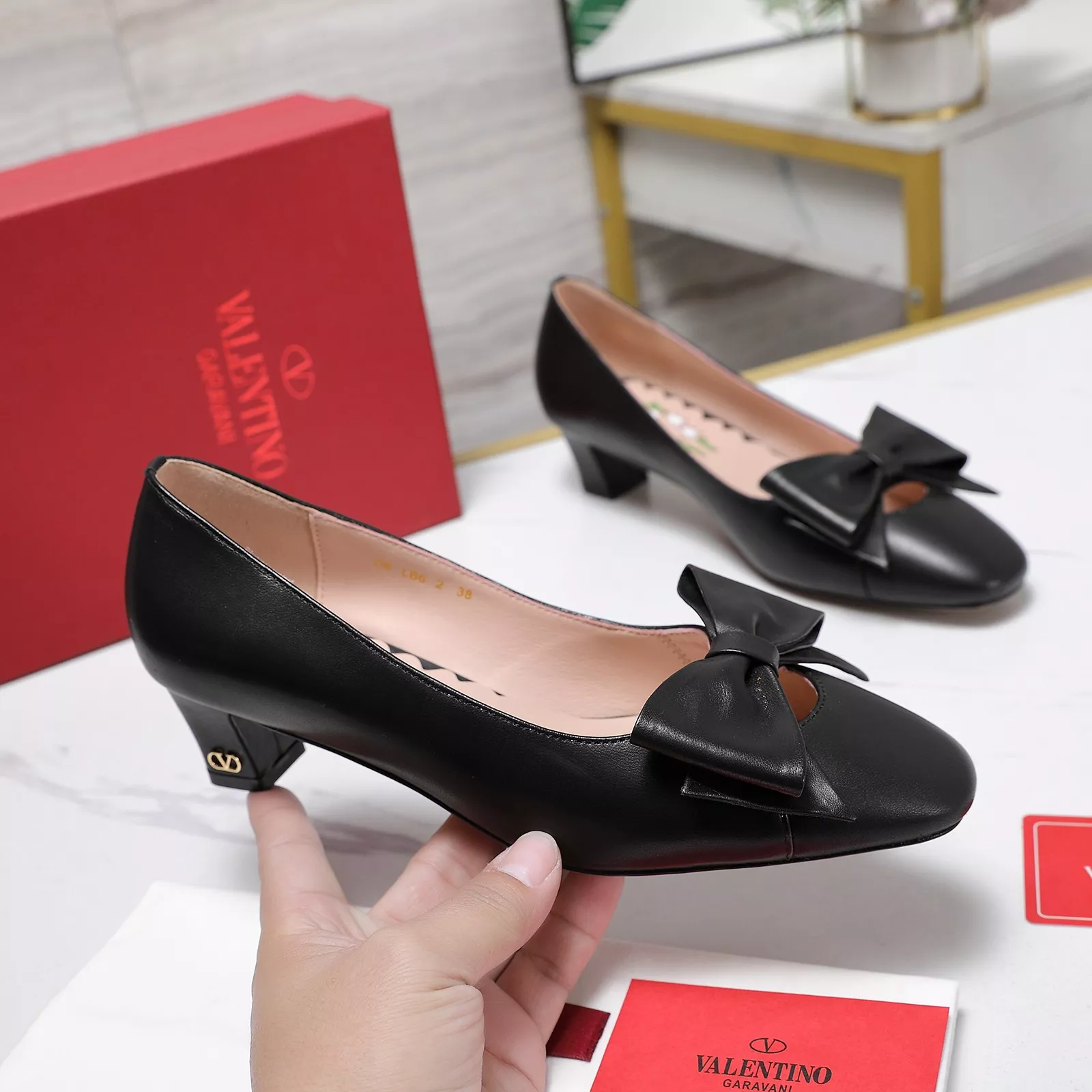 Breathable 6828 Valentino High-Heeled Shoes For Women