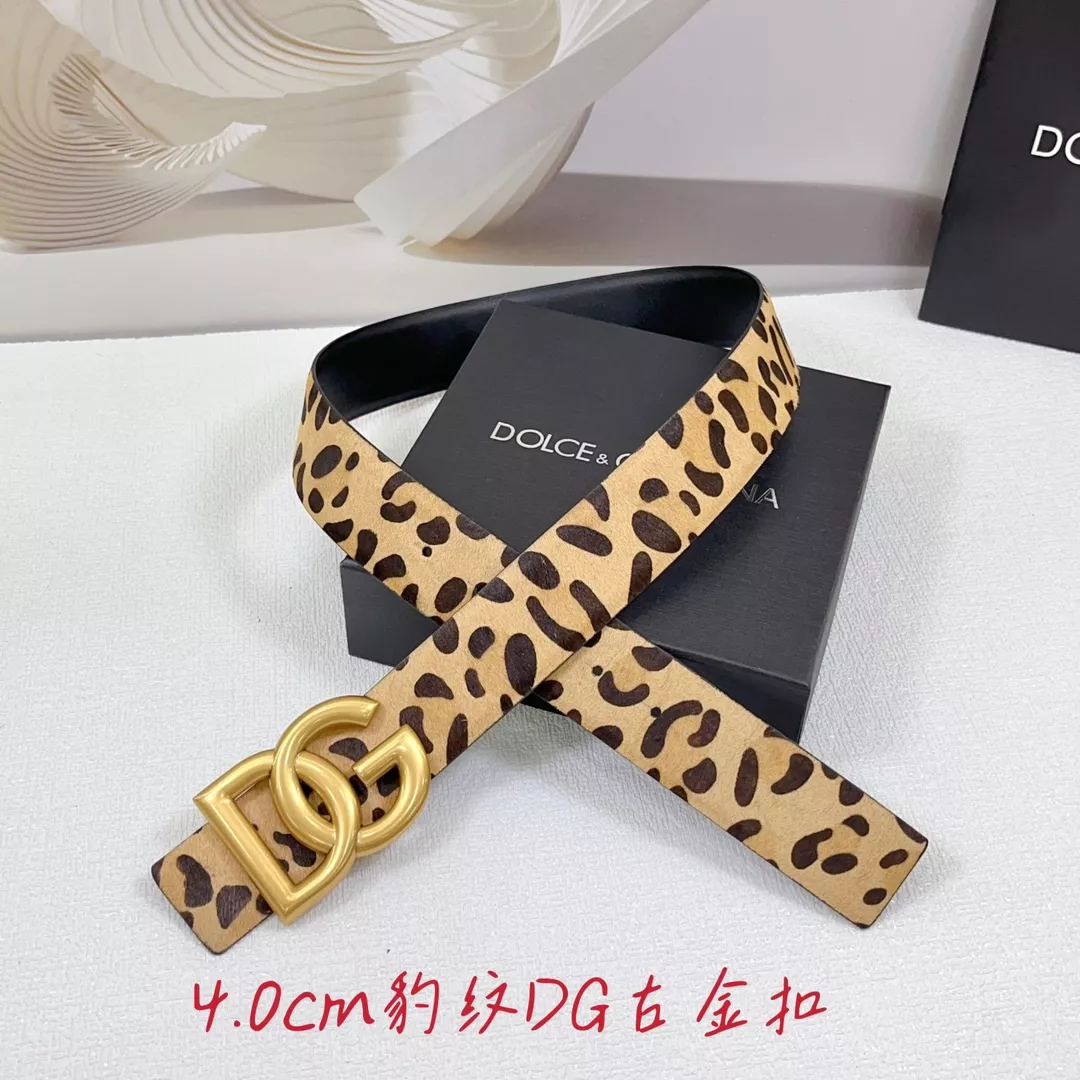 Breathable 7488 Dolce & Gabbana D&G AAA Quality Belts In 4.0cm For Unisex
