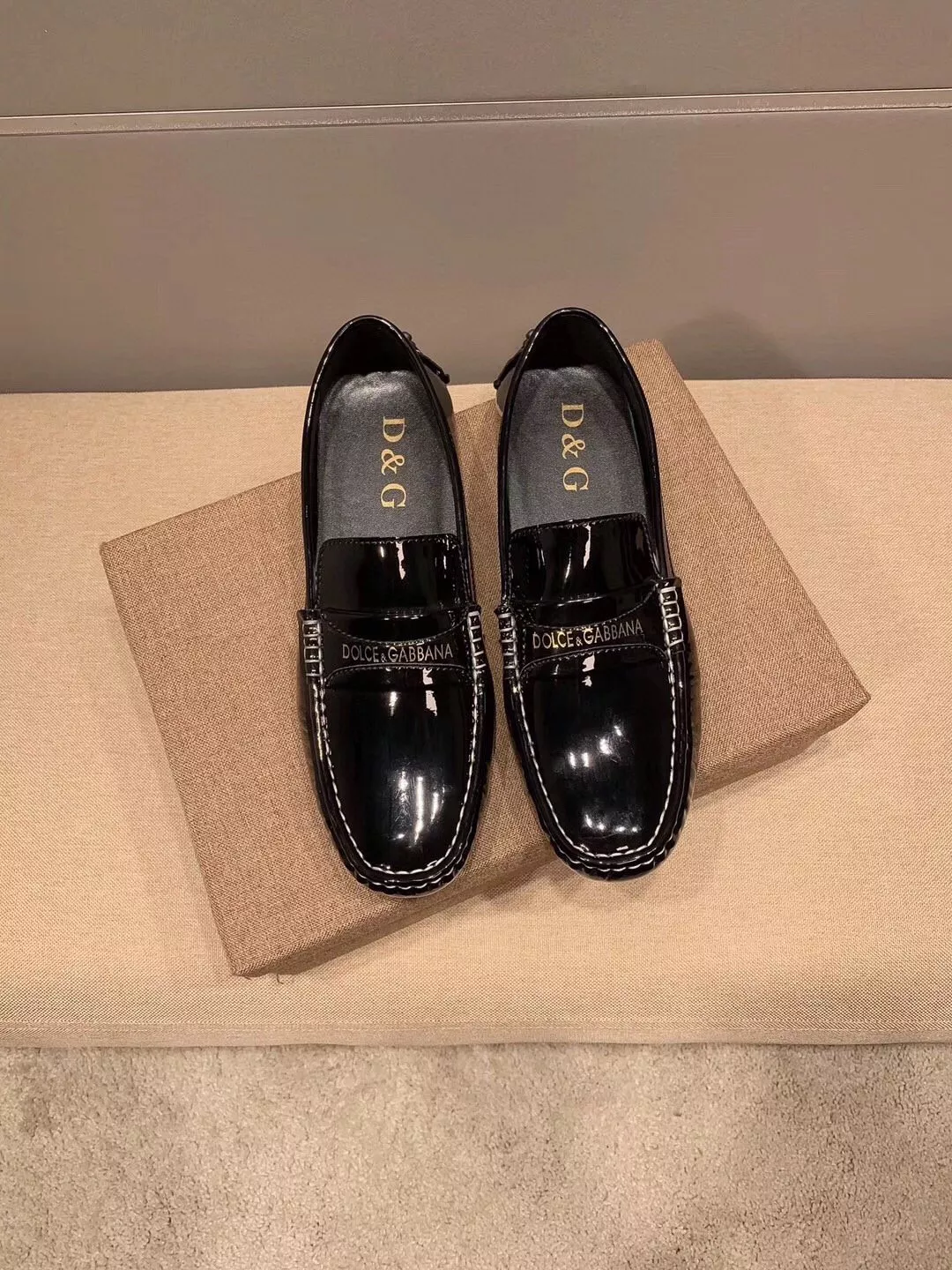 Breathable 8232 Dolce & Gabbana D&G Leather Shoes For Men